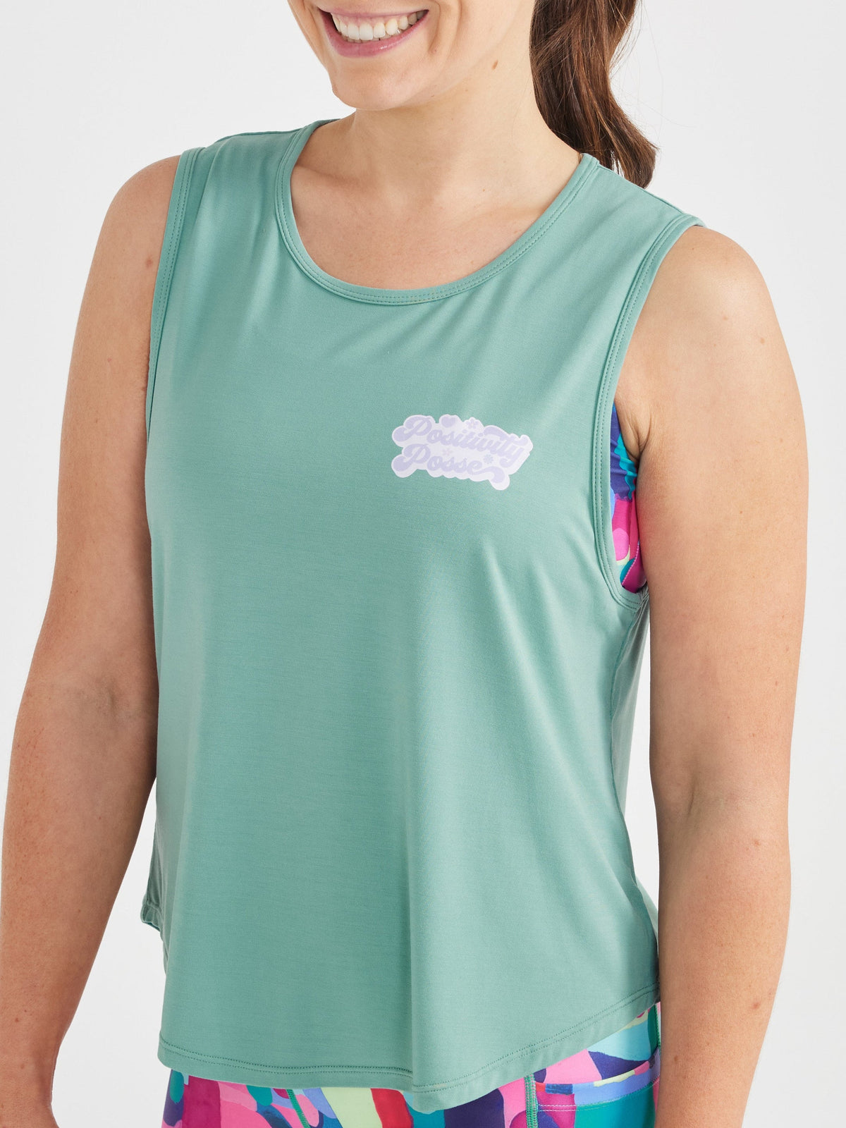 Sage Green Active Curve Tank