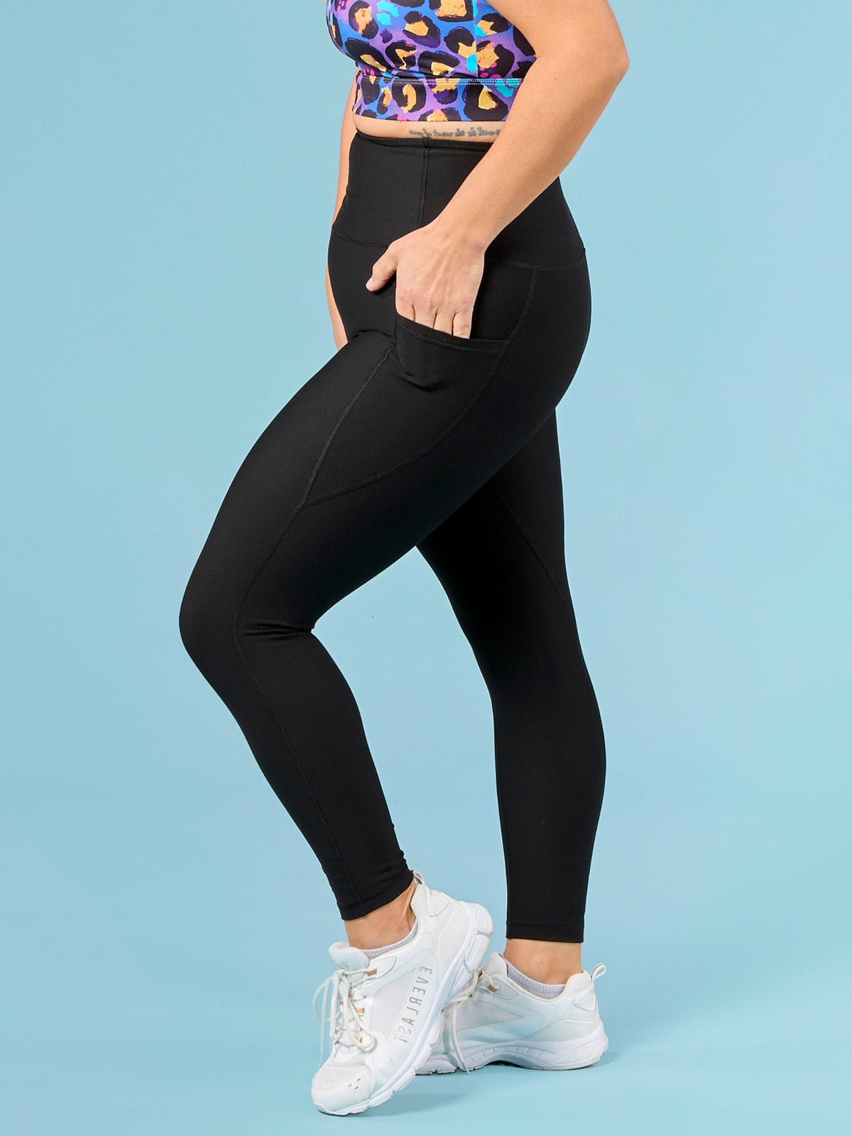 SleekFit Core Black Legging - 7/8 length - Supportive Sculpting & Smoothing