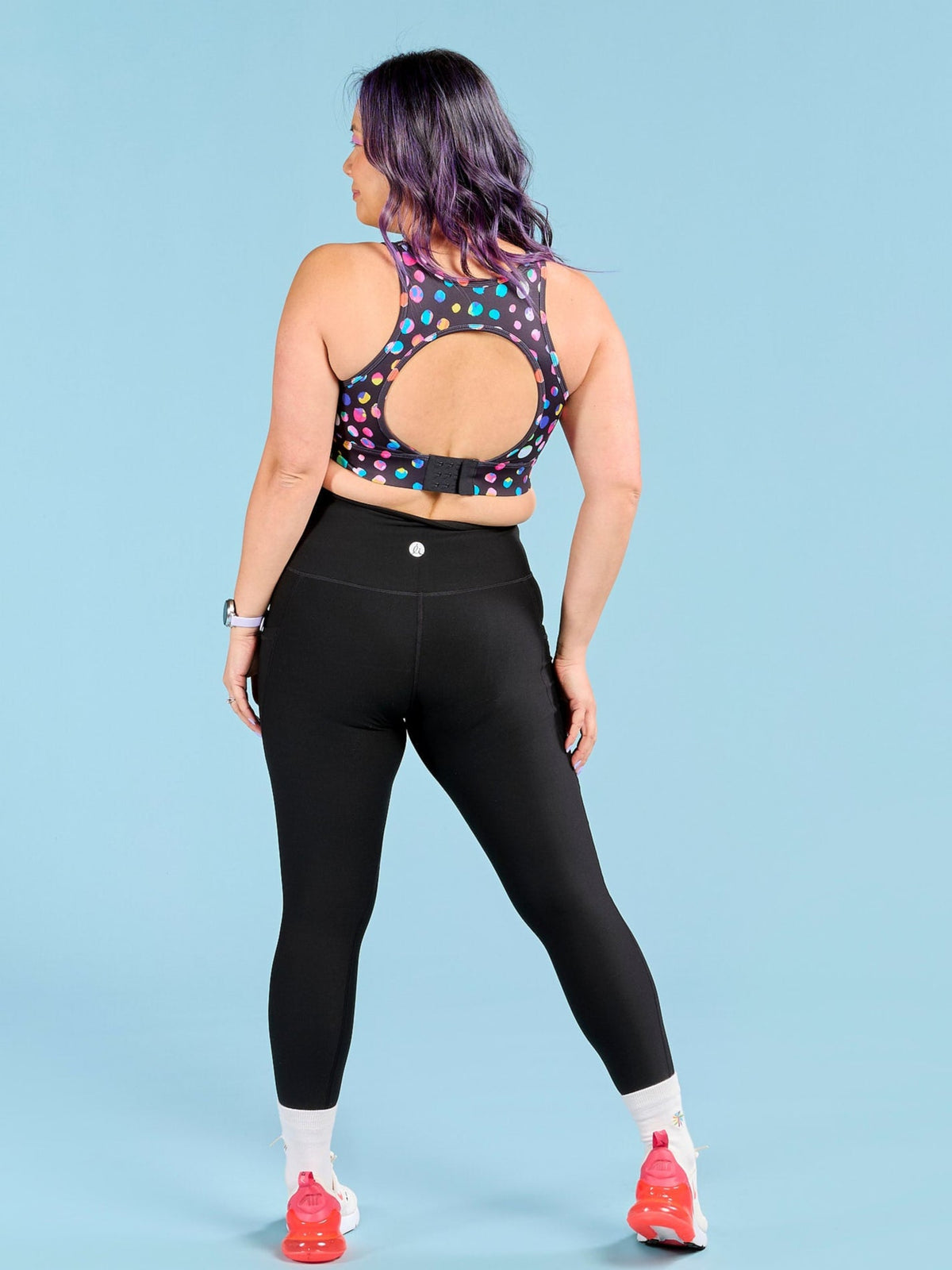 SleekFit Core Black Legging - 7/8 length - extra high waisted squat proof leggings