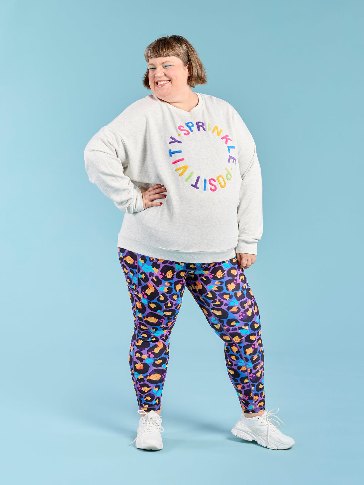 Sprinkle Positivity Organic Cotton Sweatshirt - Grey Marle - versatile layering jumper