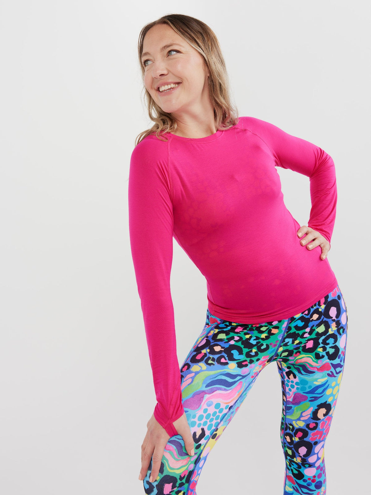 Studio Long Sleeve Top - Hot Pink