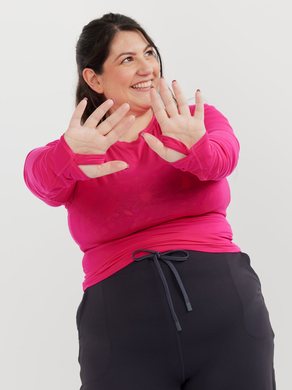 Studio Long Sleeve Top - Hot Pink