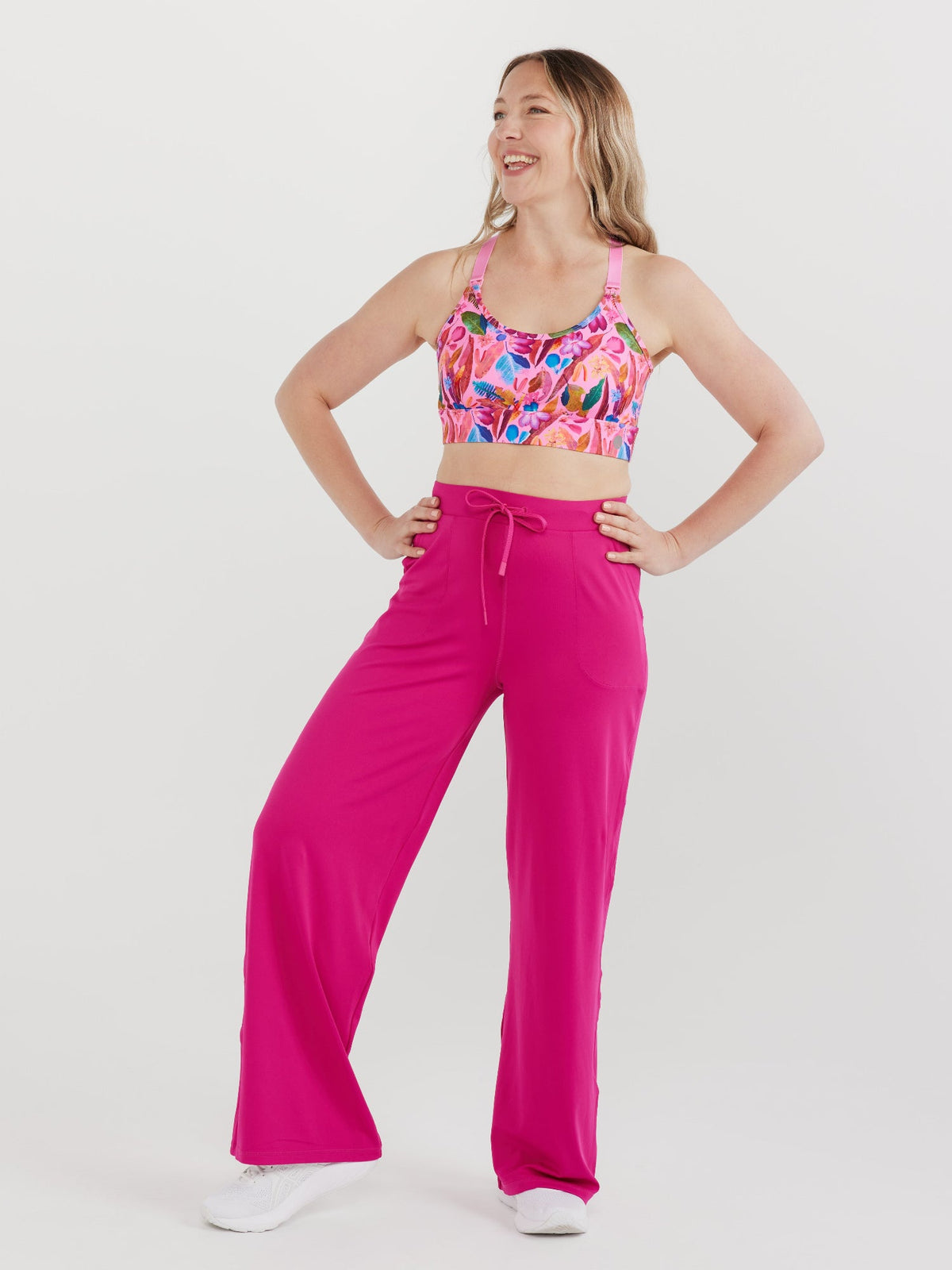 Studio Wide Leg Pants - Berry