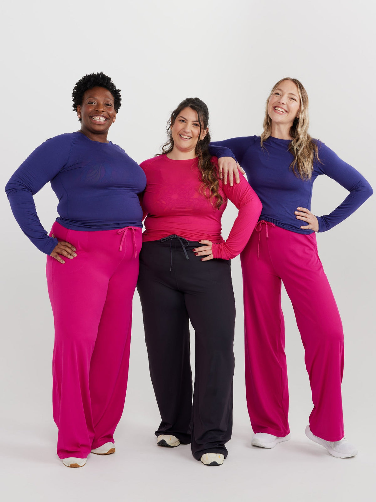 Studio Wide Leg Pants - Berry
