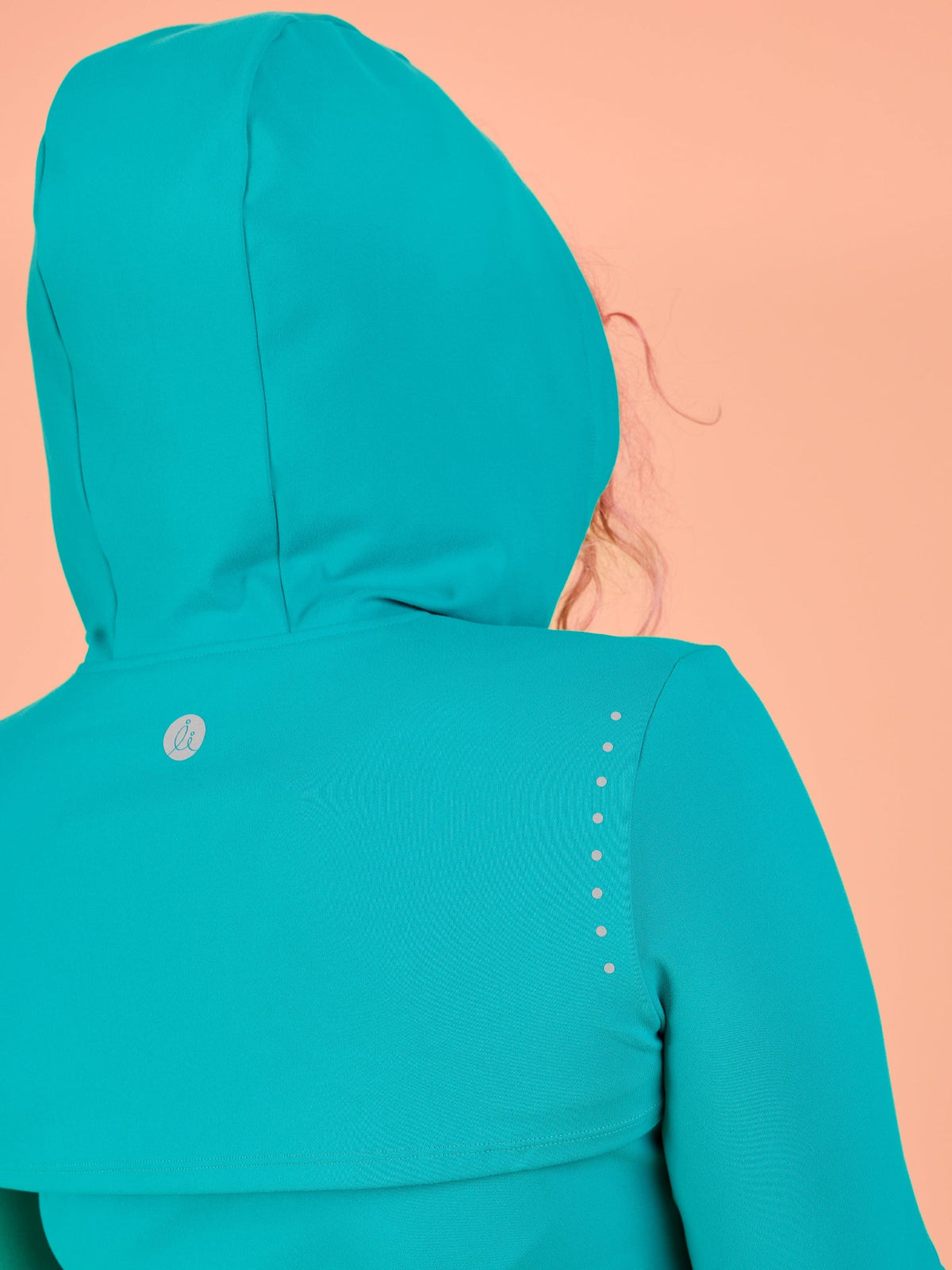 Teal Elevate Running Jacket - hooded extra warmth