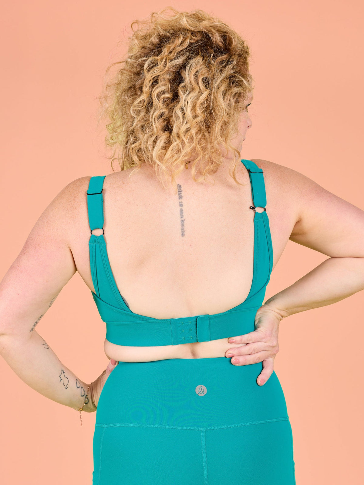Teal FlexiZip Crop II -Adjustable cross back
