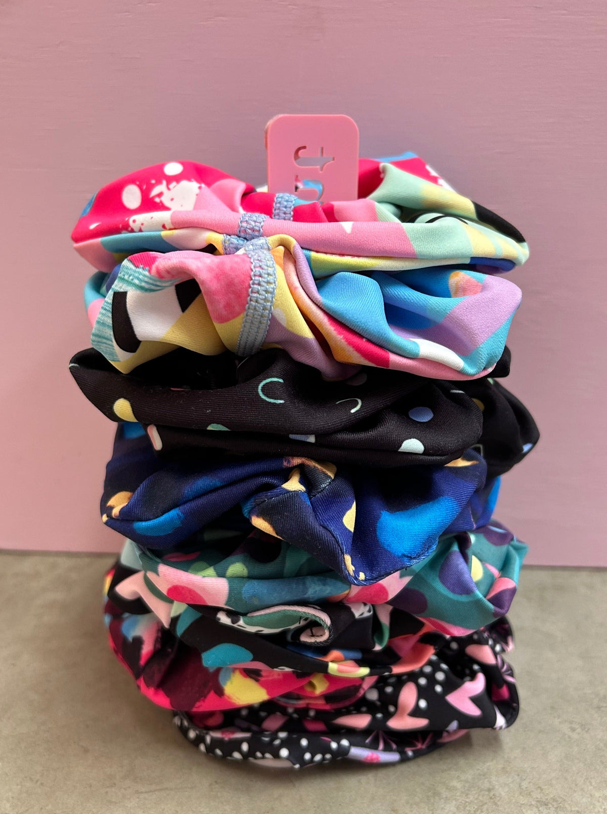 Upcycled Scrunchies - colourful scrunchies