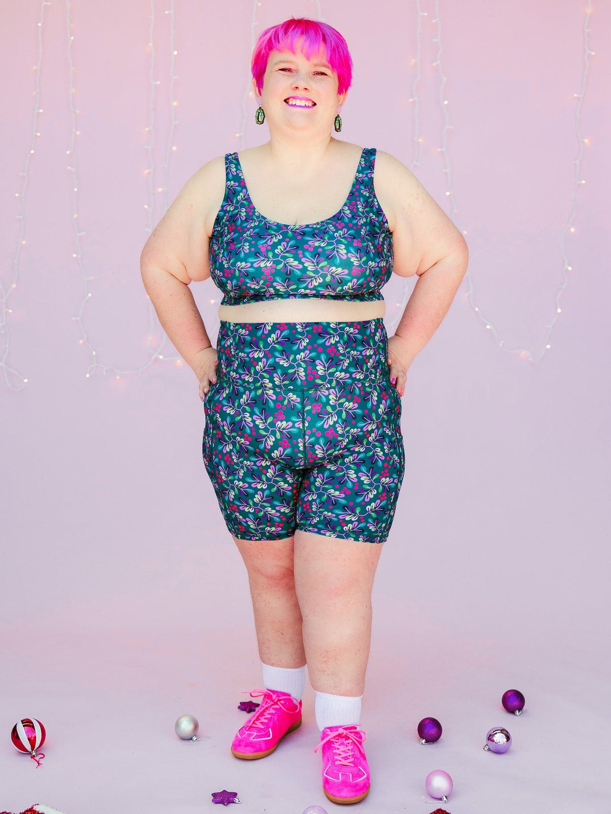 Wild Cherry Active Swim Crop - plus sized activewear