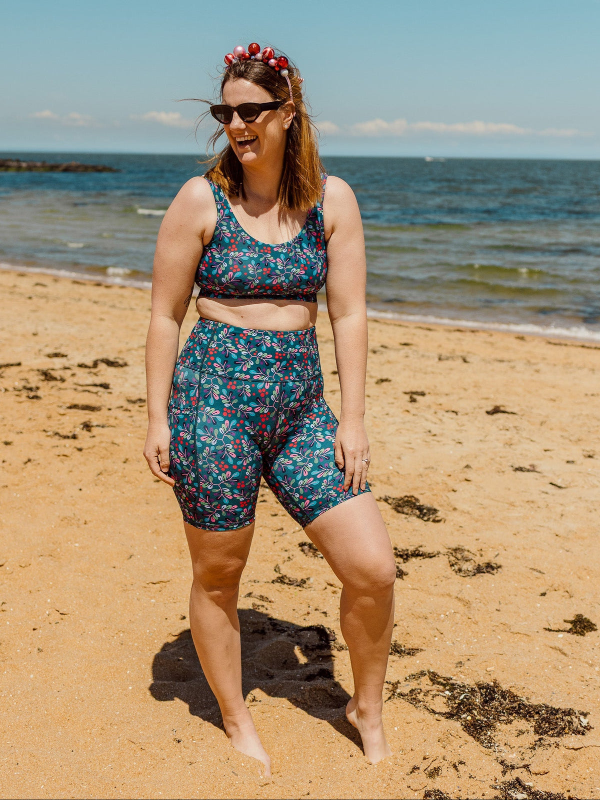 Wild Cherry Everyday Bike Shorts - Womens swimmable activewear