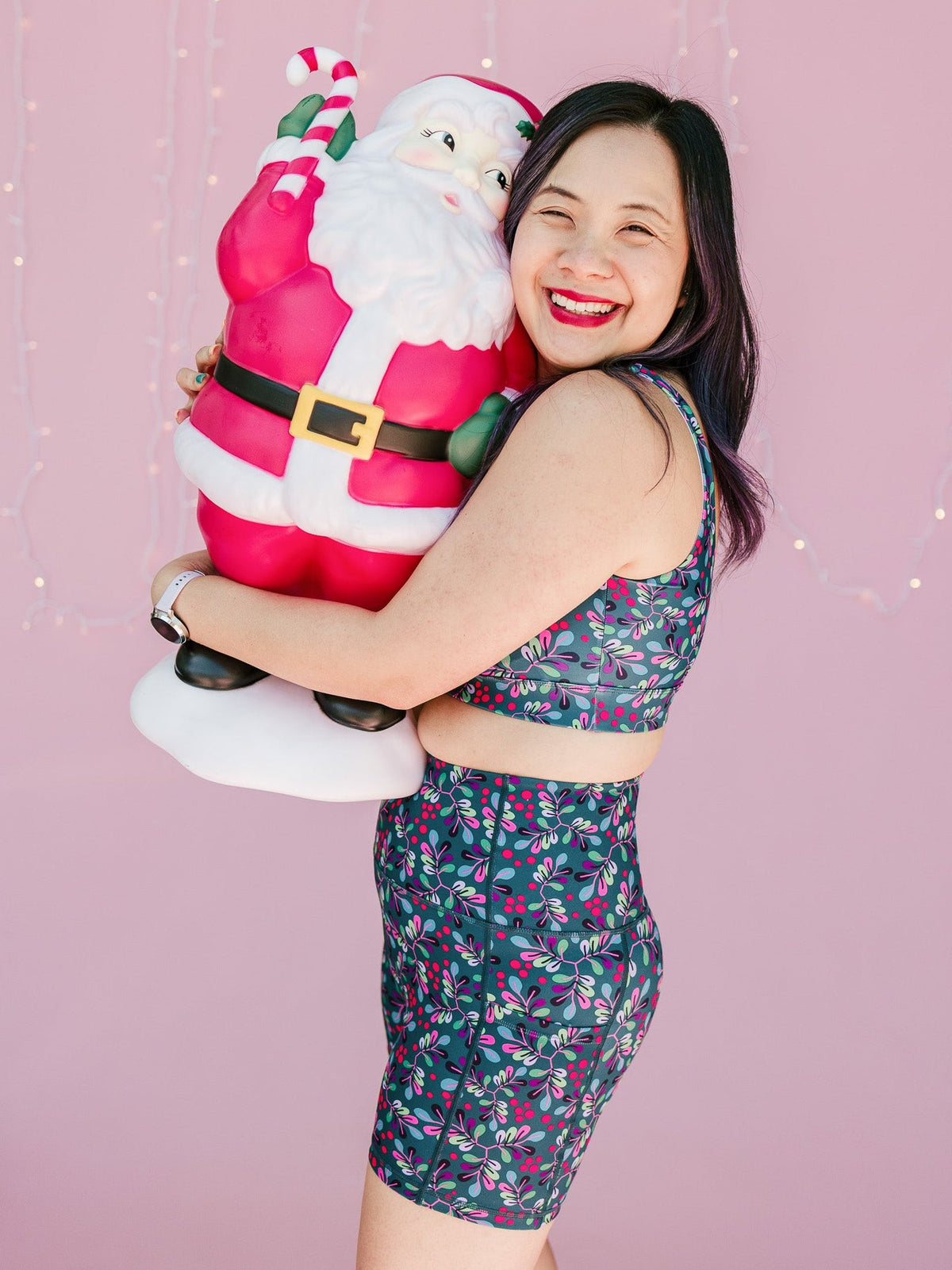 Wild Cherry Everyday Shortie Bike Shorts - christmas activewear