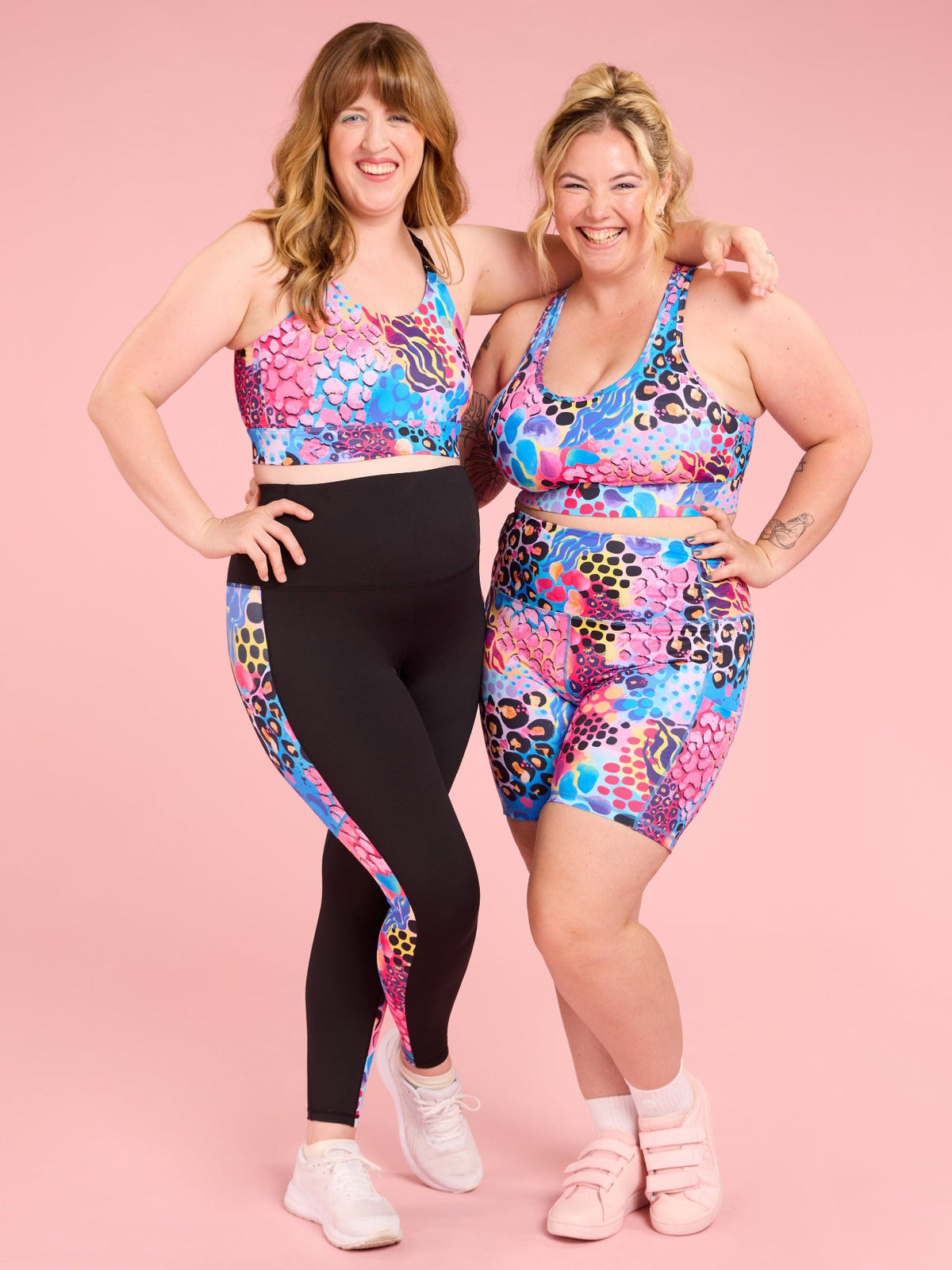 Xanadu Be Free Hooked Sports Bra - Kasey Rainbow print colourful activewear