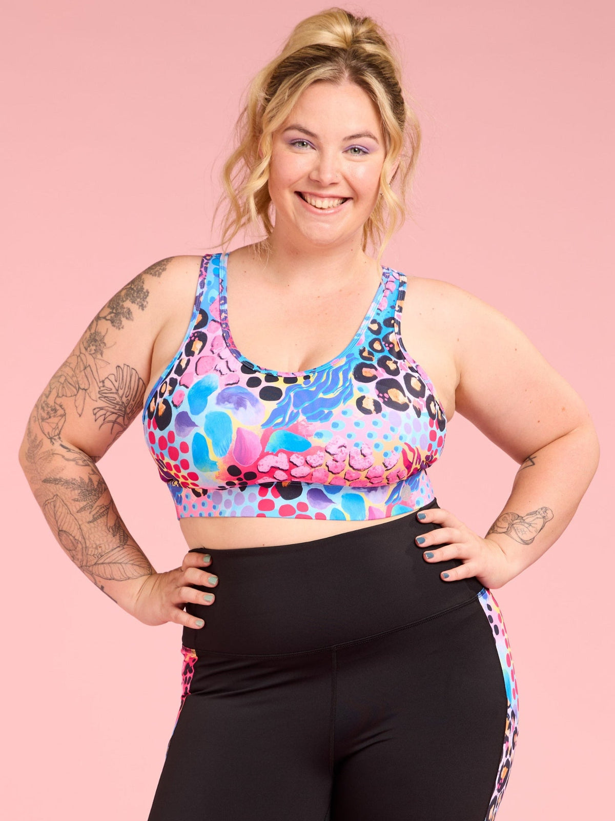 Xanadu Be Free Hooked Sports Bra - hookback crop made from recycled plastic bottles