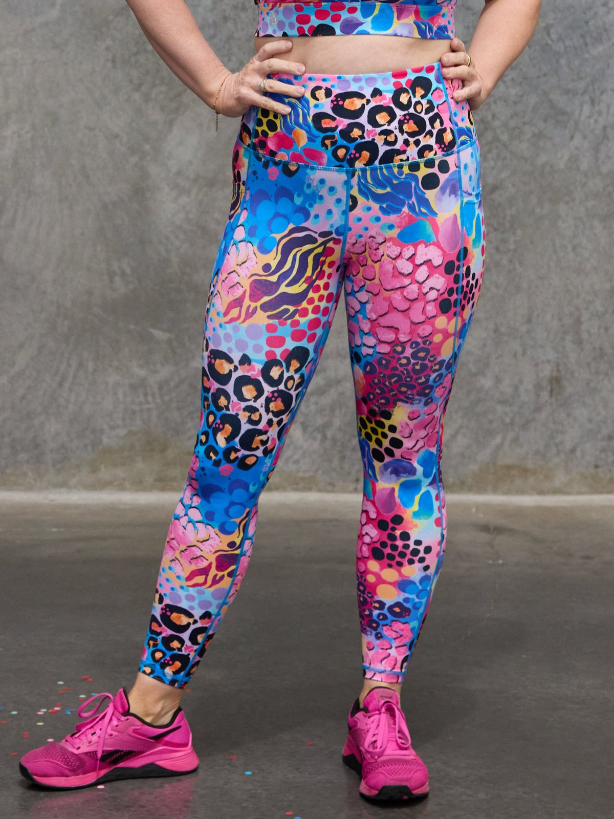Xanadu Everyday Legging - 7/8 length - bright coloured kasey rainbow