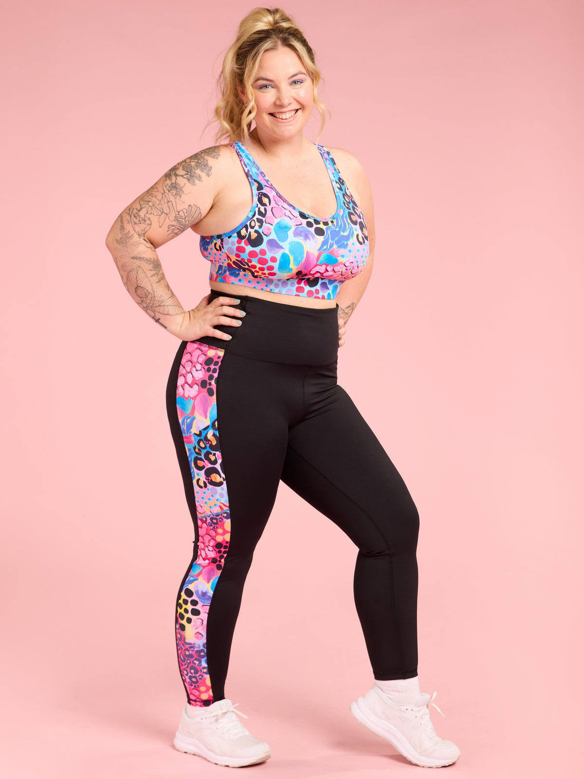 Xanadu- Power Legging - 7/8 length - Kasey Rainbow high waisted leggings with pockets