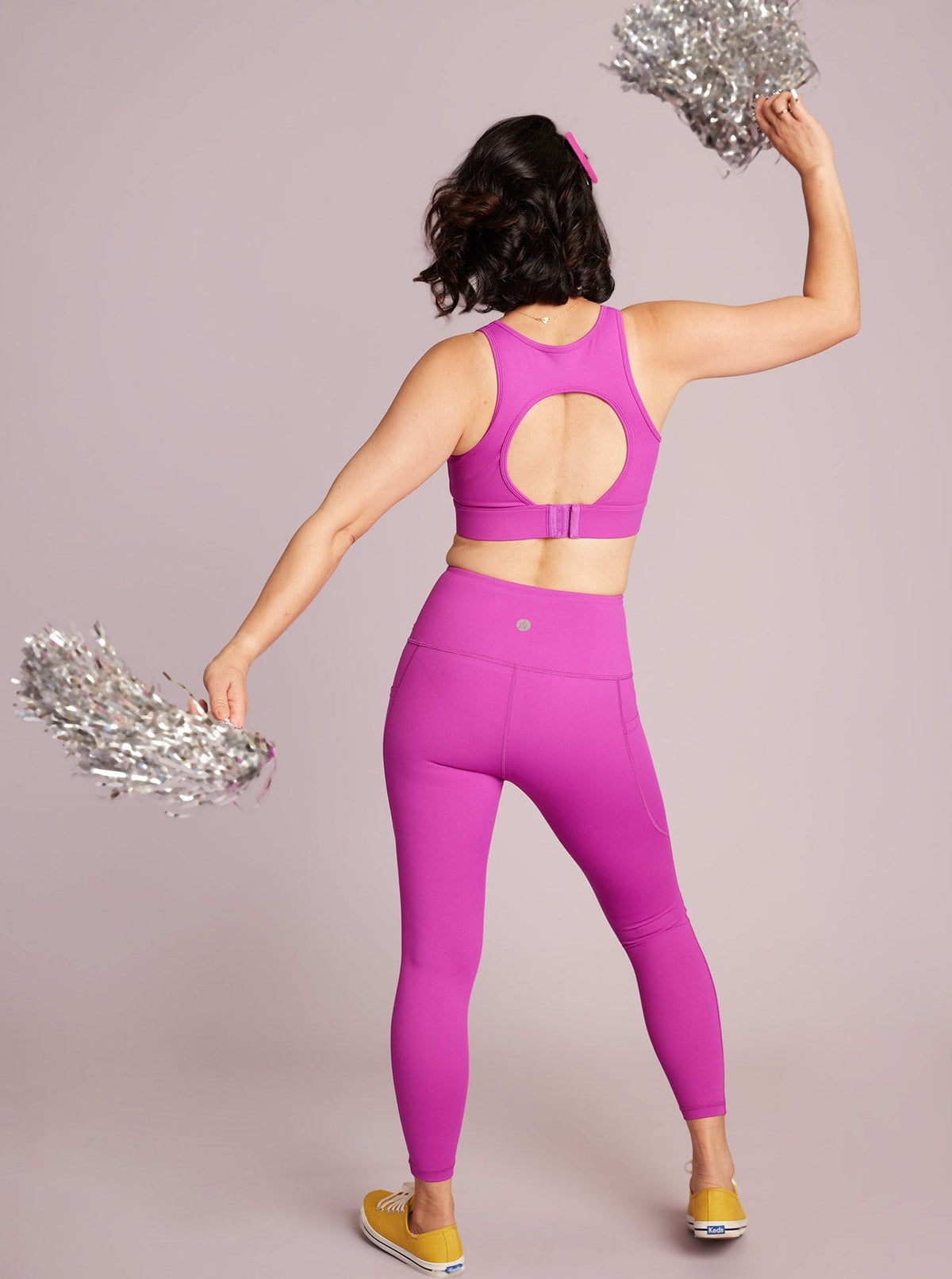 Magical Magenta Everyday Legging - 7/8 length - no see through colourful leggings with pockets