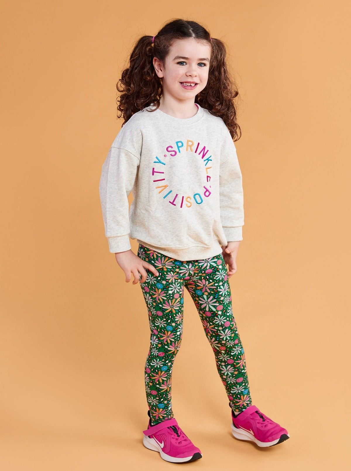 Wild Flower - Bamboo Kids Leggings -bright colourful kids clothes