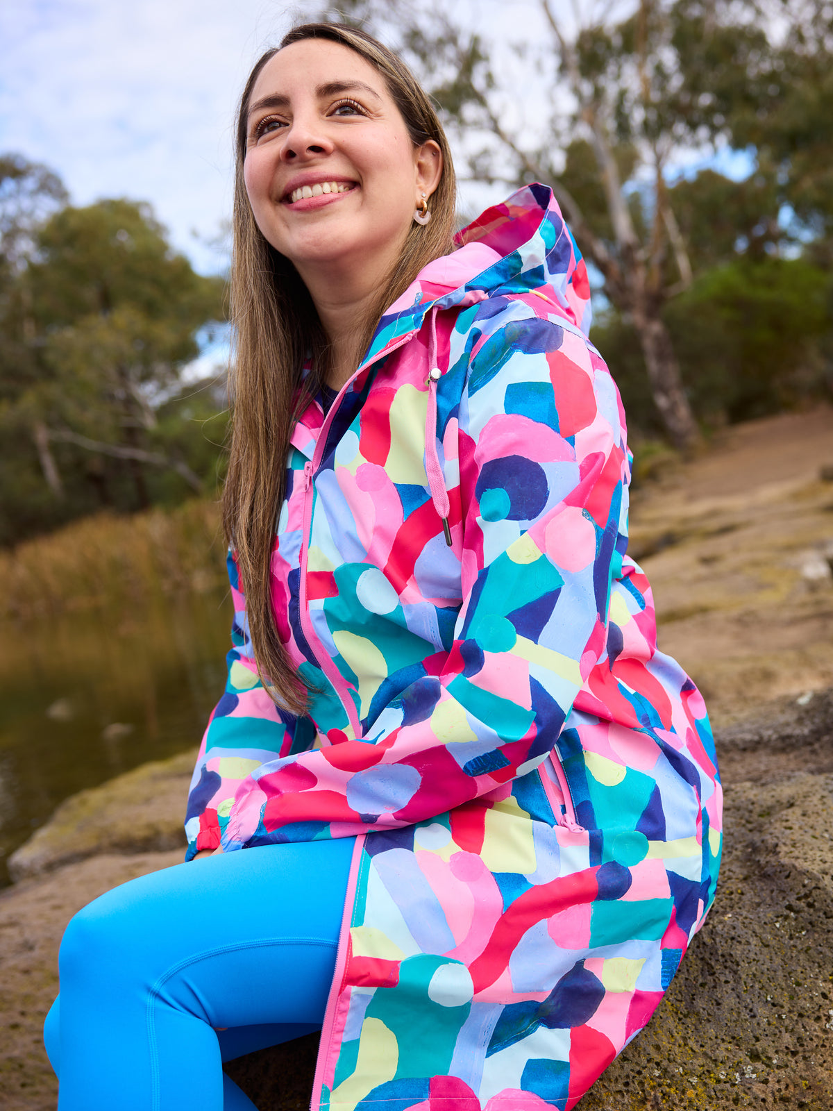 Confetti Jewels Longline Raincoat