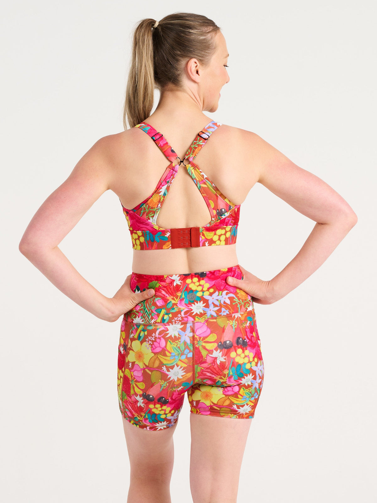 Australian Natives Everyday Shortie Bike Shorts, worn by Jen