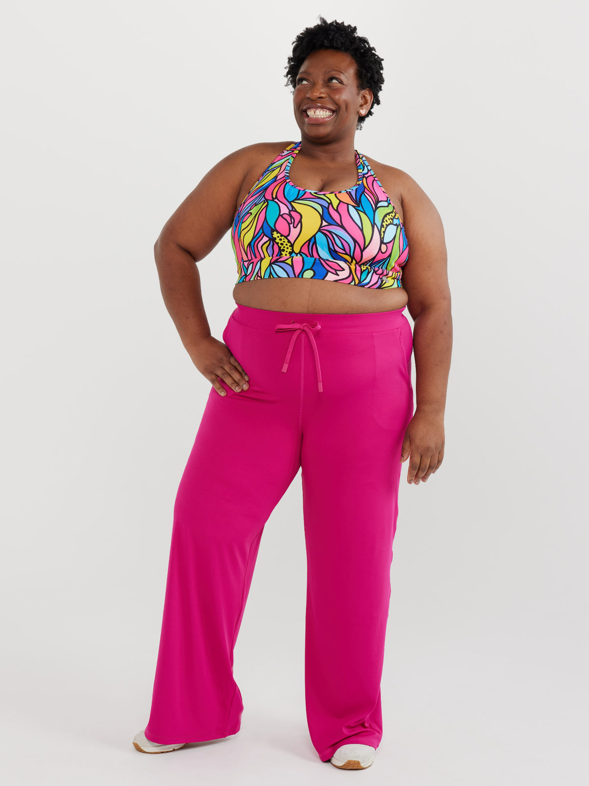Studio Wide Leg Pants - Berry