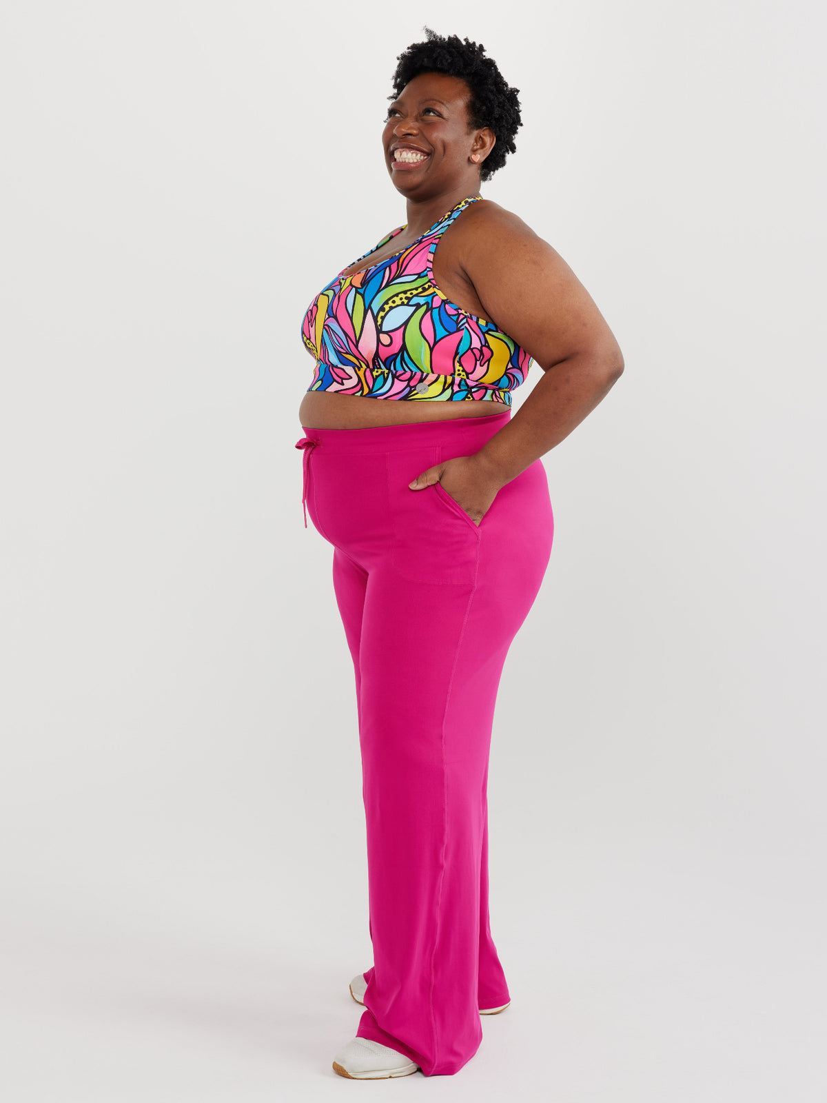 Studio Wide Leg Pants - Berry