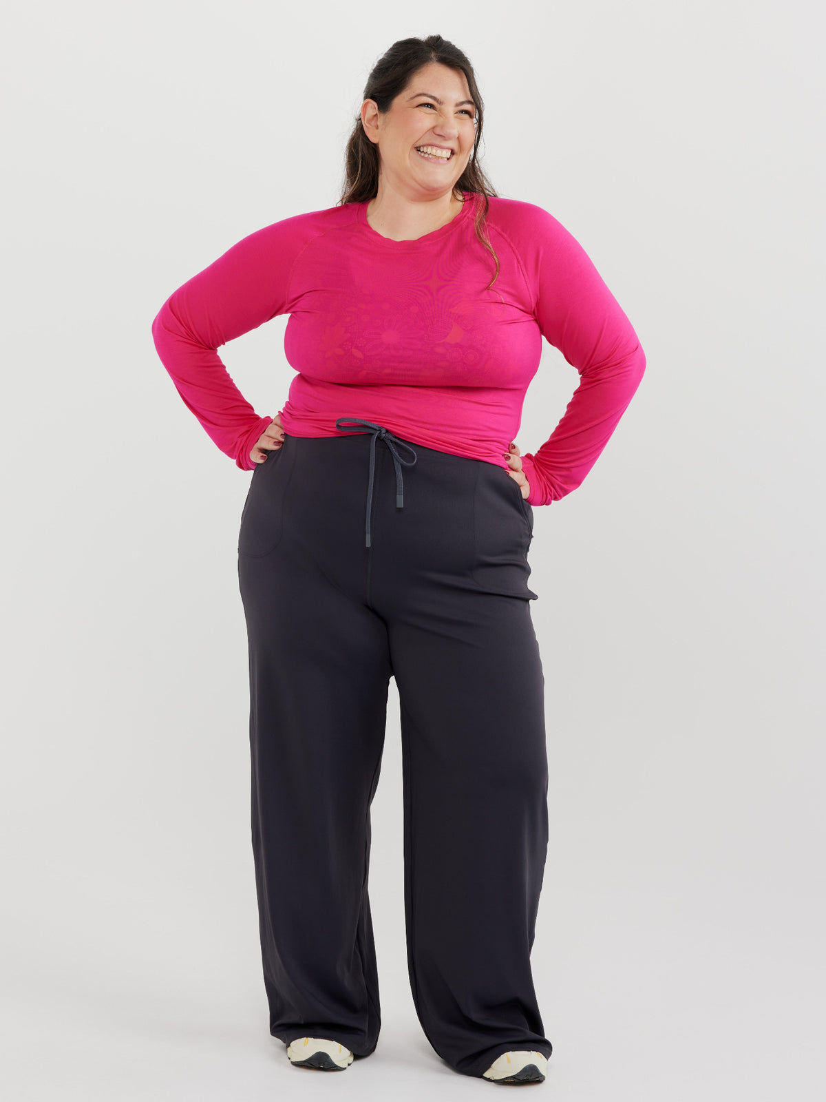 Studio Long Sleeve Top - Hot Pink