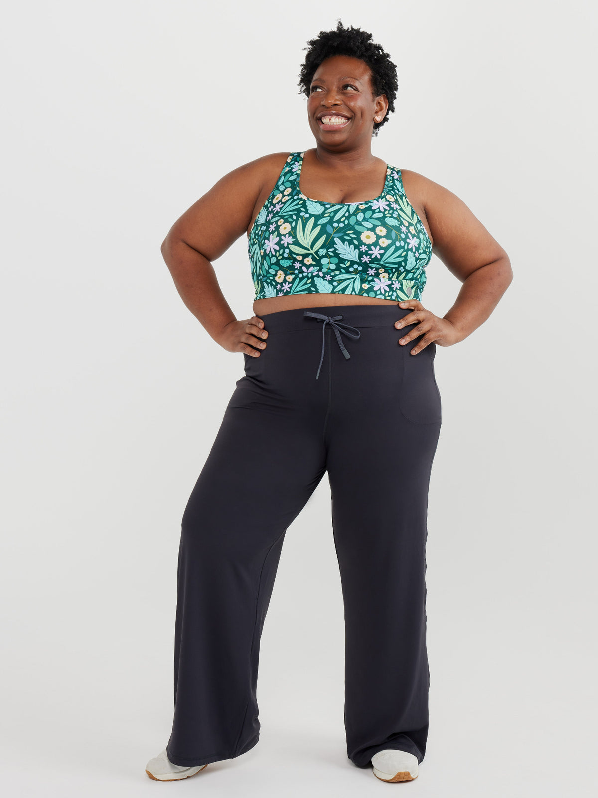 Studio Wide Leg Pants - Charcoal