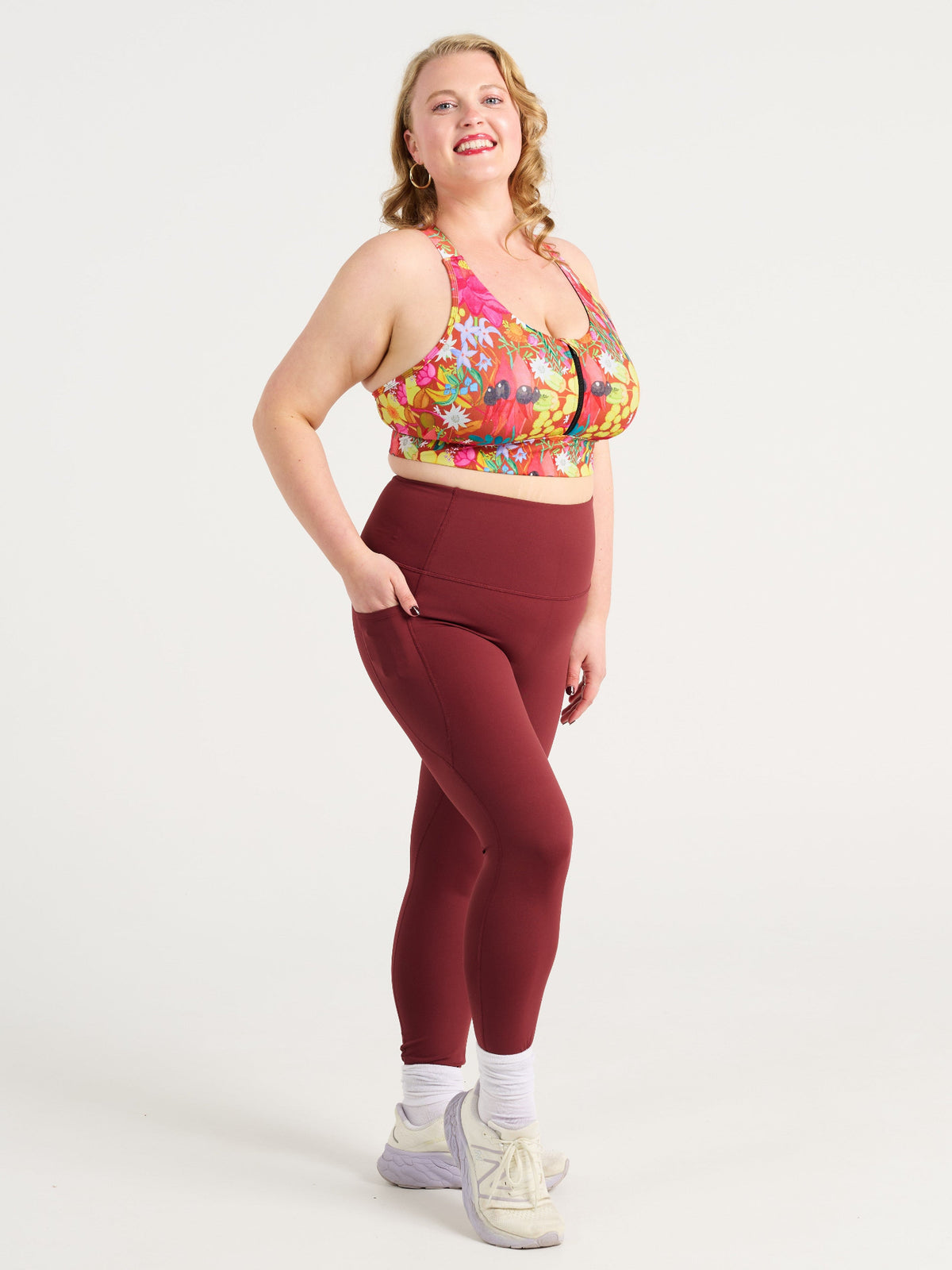 Australian Natives FlexiZip Crop, worn by Ruby