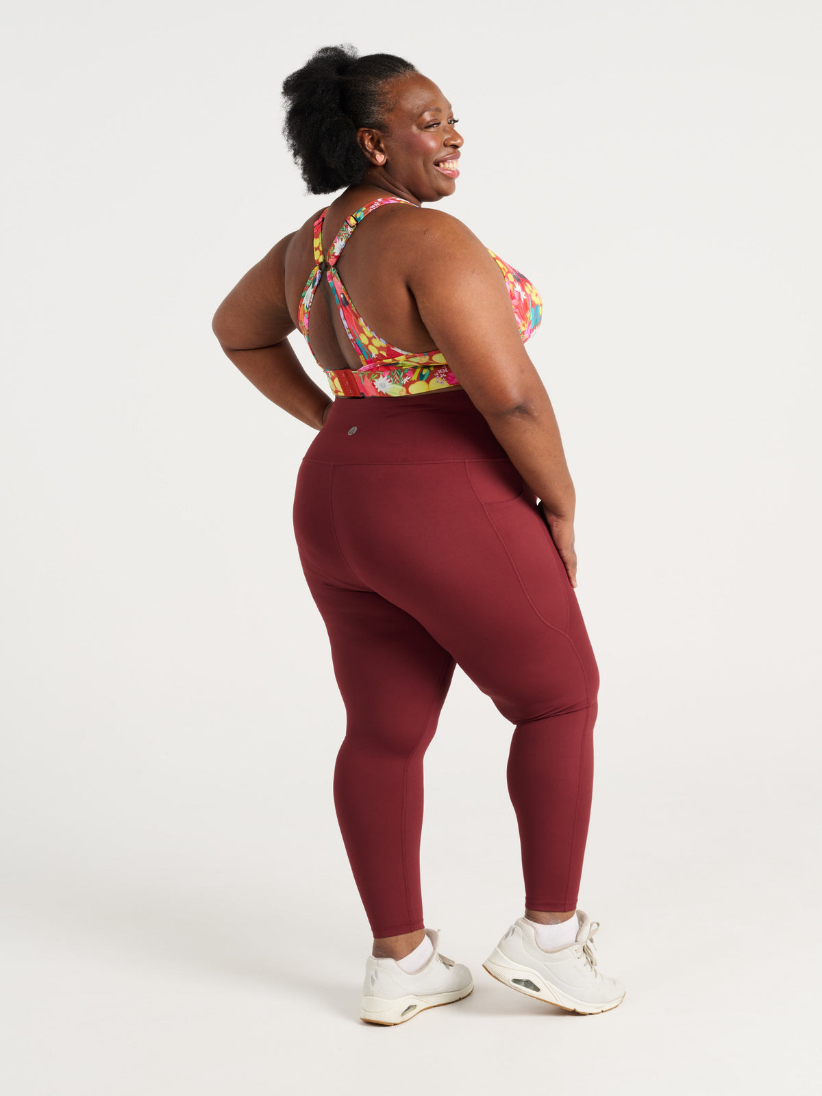 Cherry Choc SleekFit Legging, 7/8-length, worn by Zee