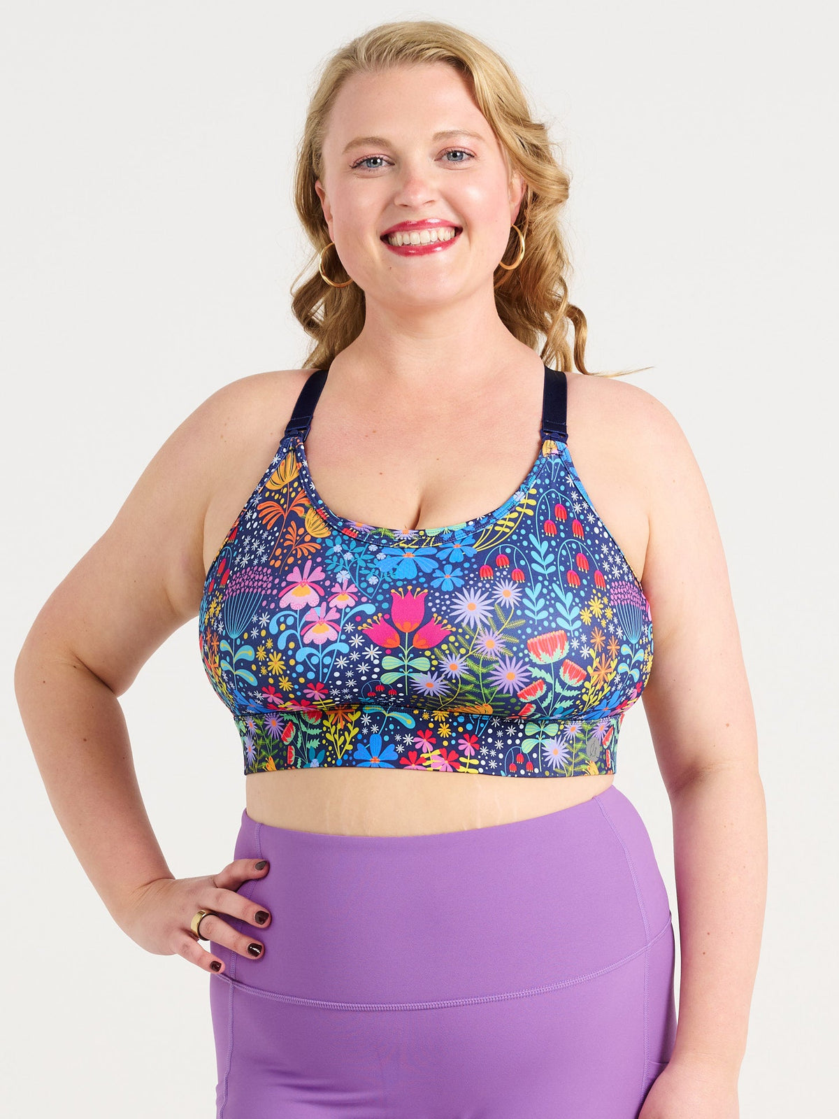 Ellie's Garden Miracle Nursing Sports Bra, worn by Ruby