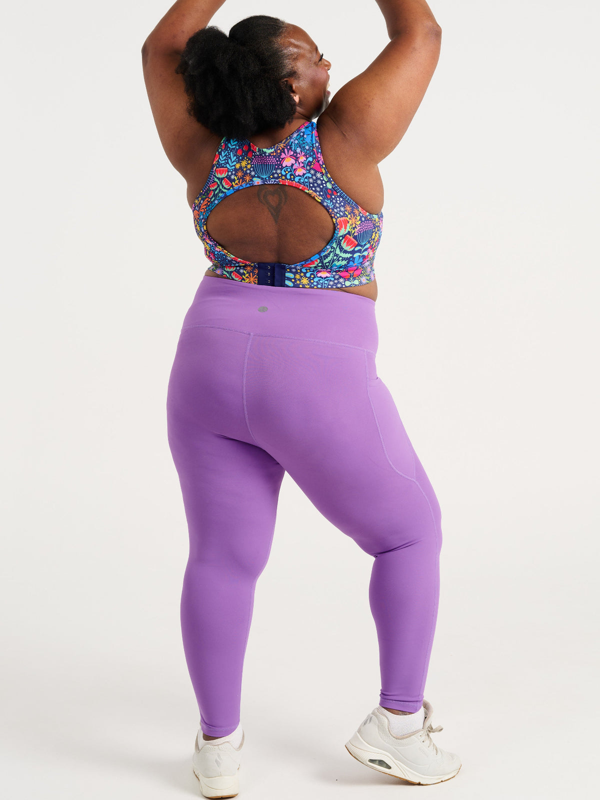 Dusty Grape SleekFit Legging, 7/8-length, worn by Zee