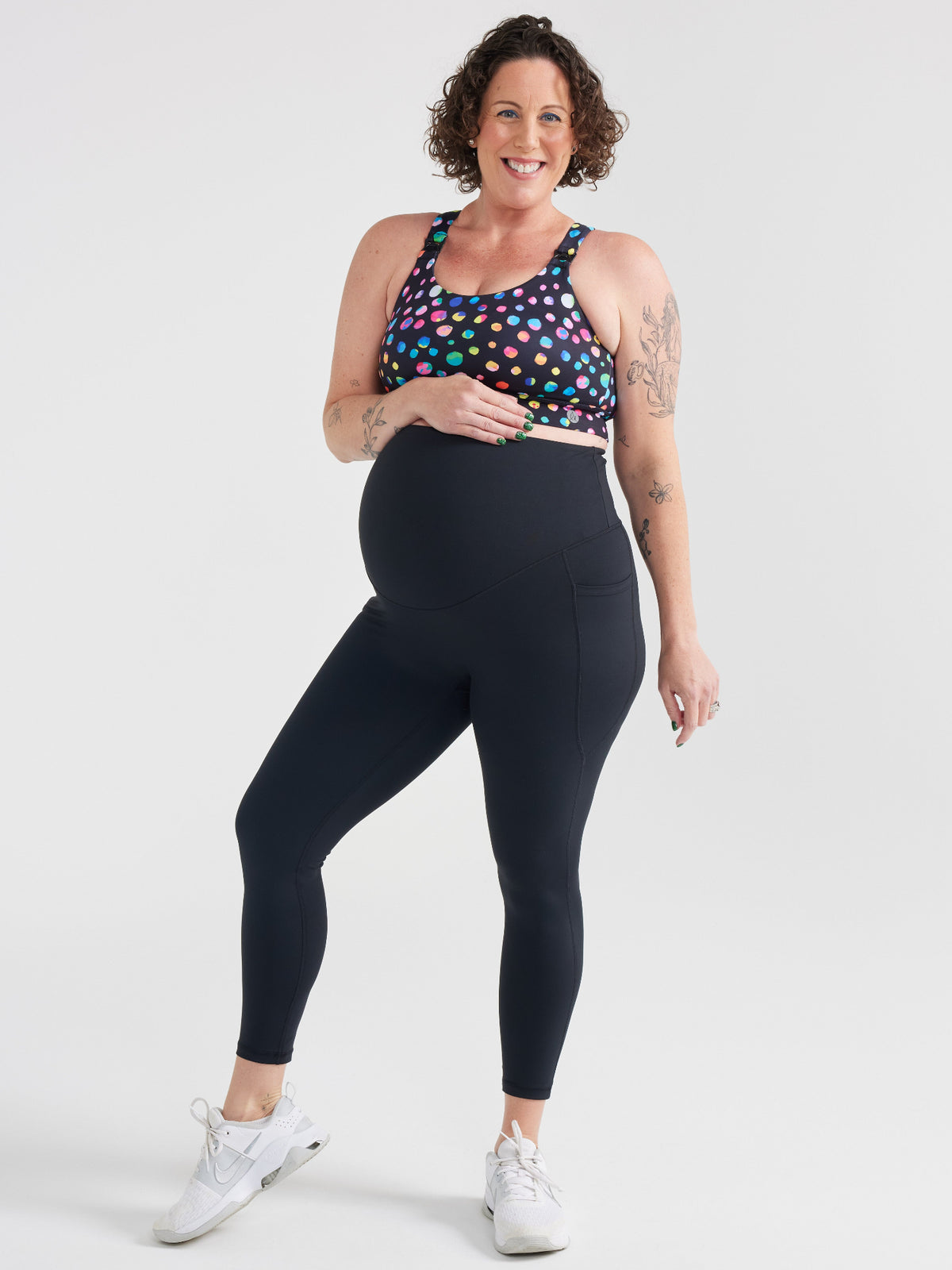 SleekFit Maternity Black Legging - 7/8 length