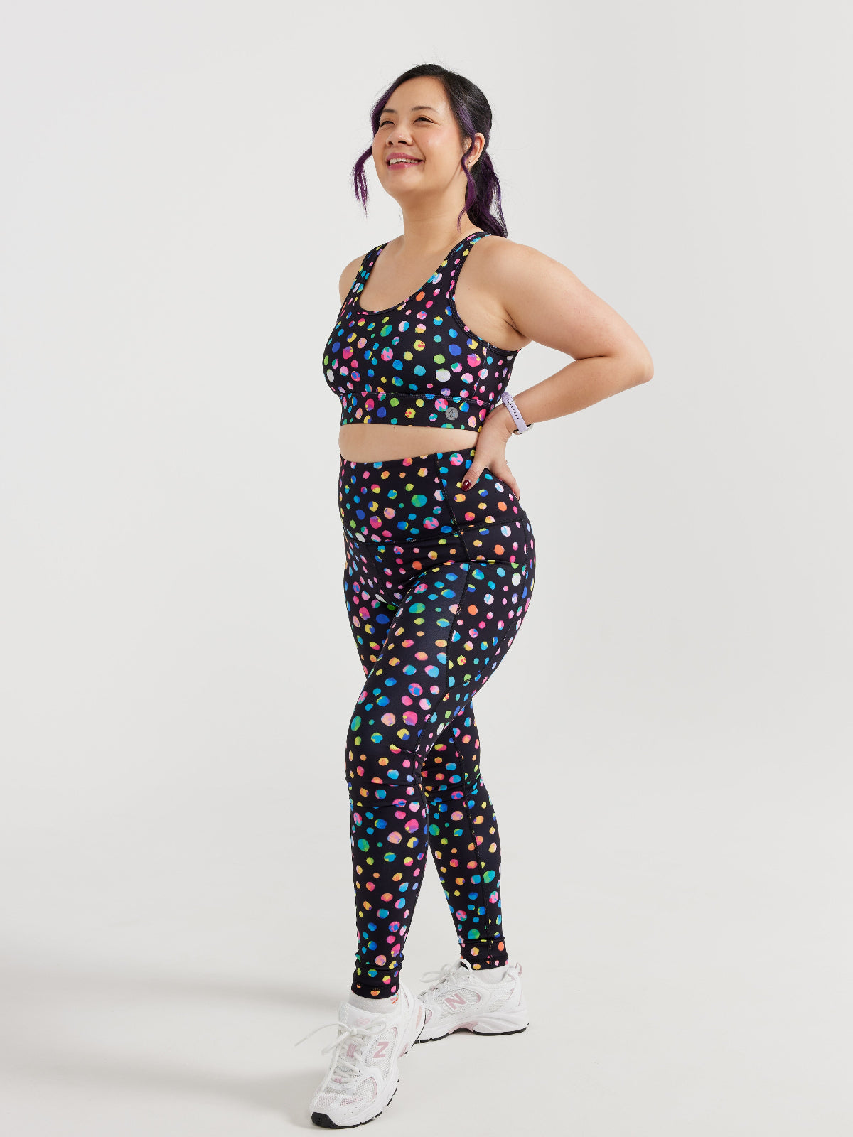 Night Polka Liberty Hookback Crop