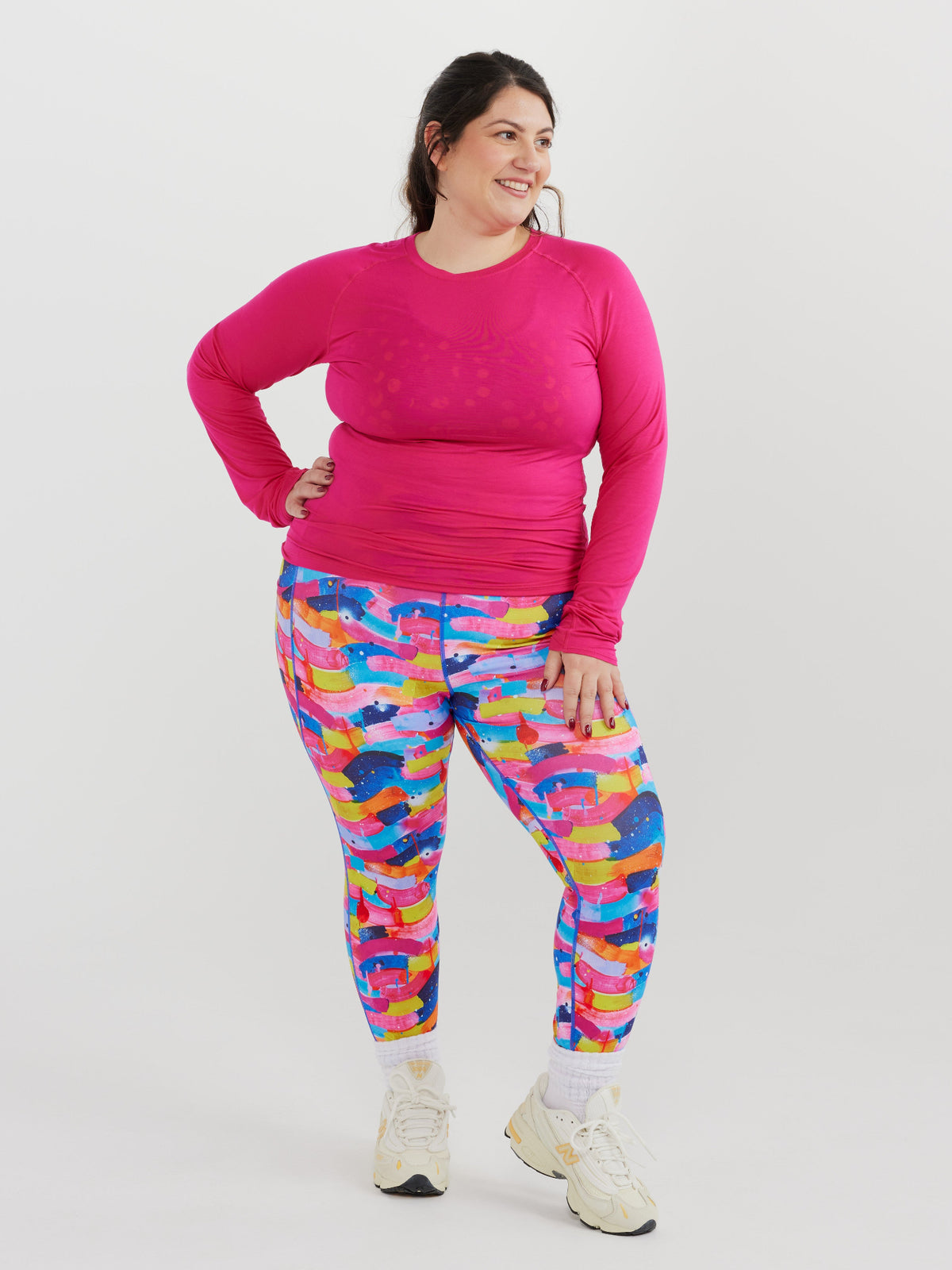 Studio Long Sleeve Top - Hot Pink