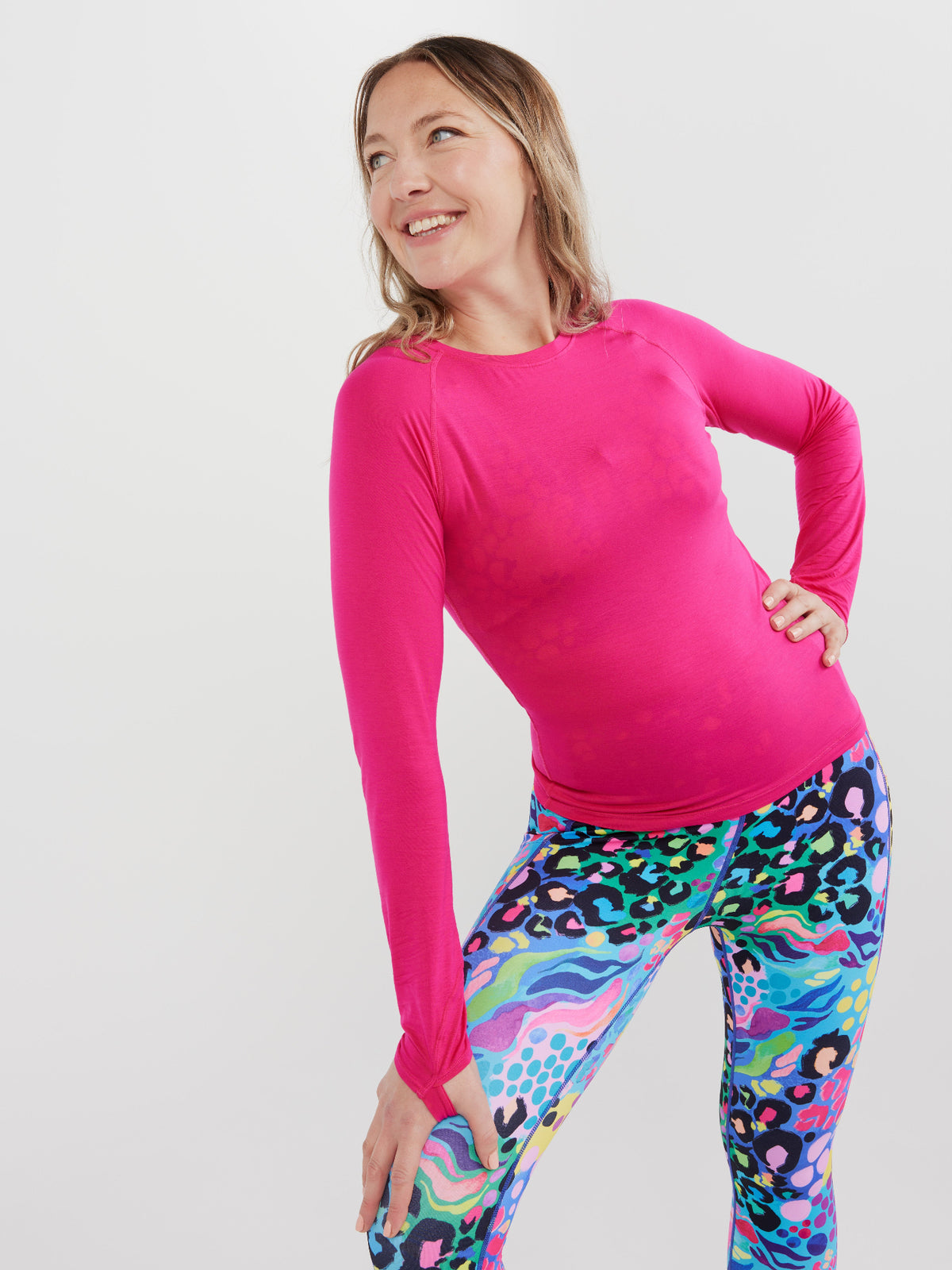 Studio Long Sleeve Top - Hot Pink