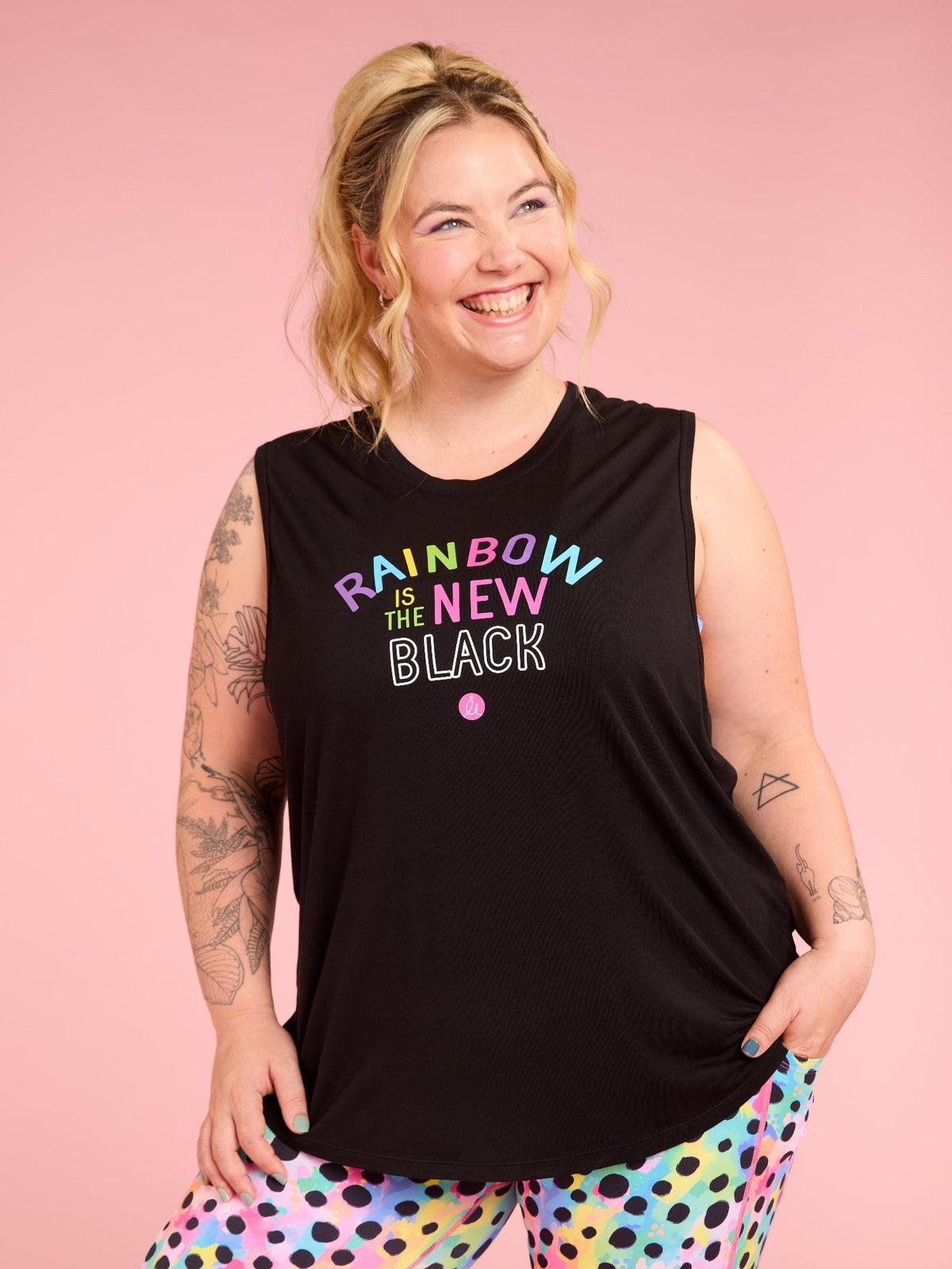 Active Curve Tank - ‘RAINBOW Is The New Black’