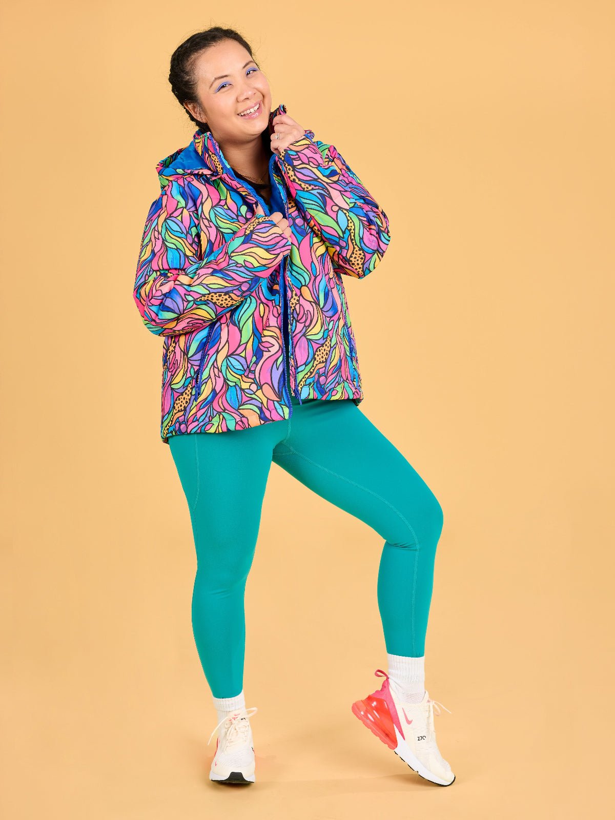 Amazon Kaleidoscope Hooded Puffer Jacket - insulated puffer jacket for the snow