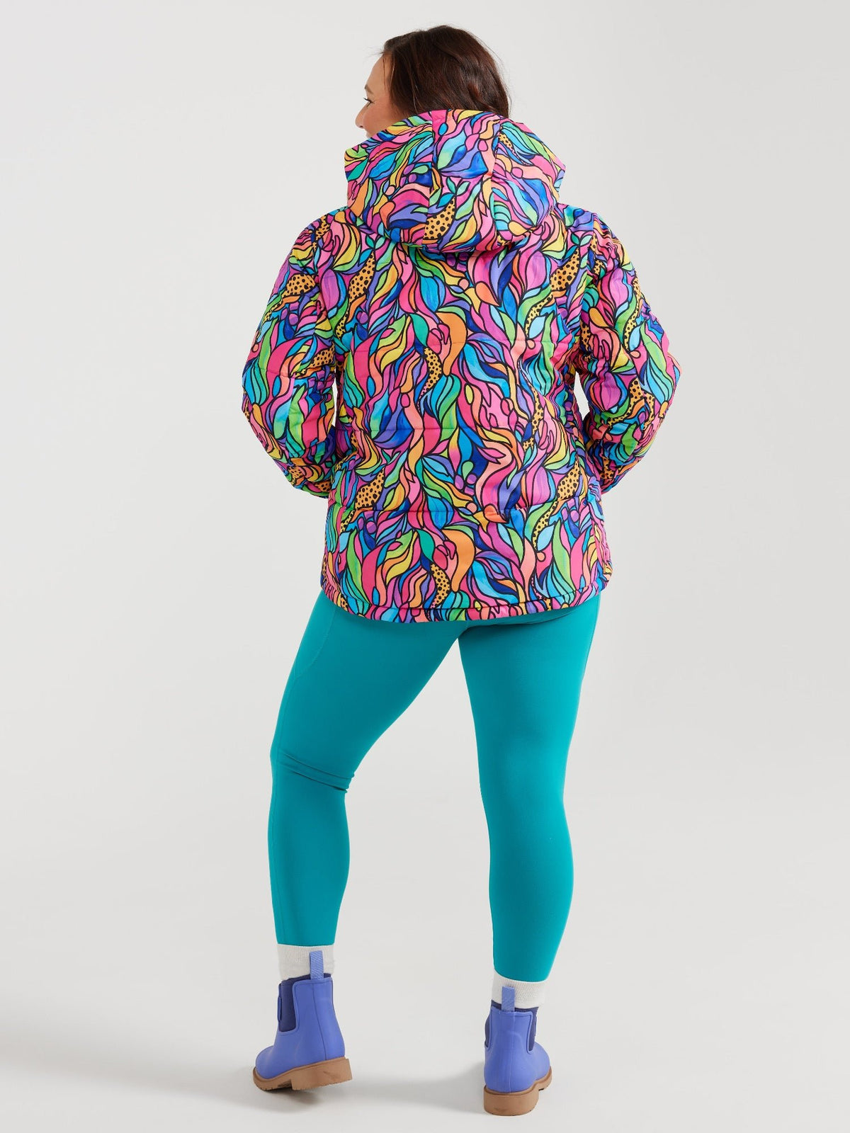 Amazon Kaleidoscope Hooded Puffer Jacket