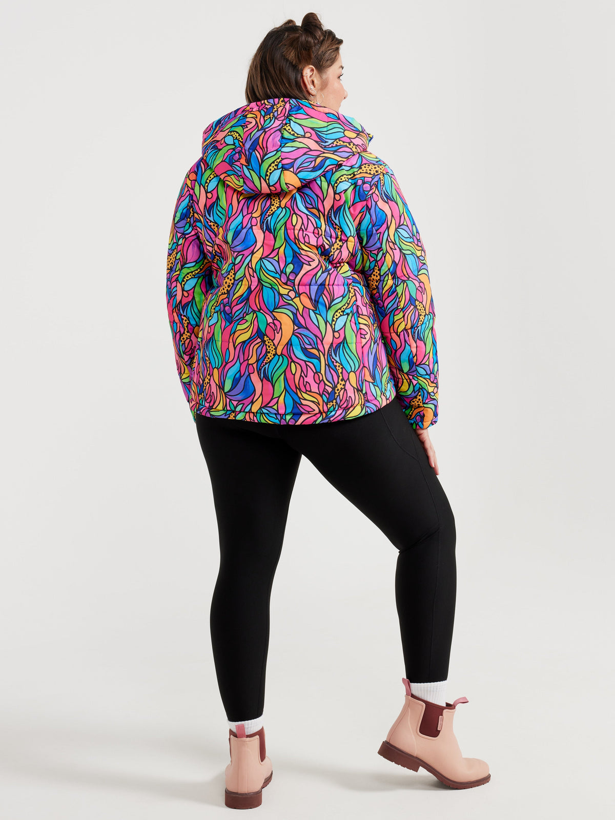 Amazon Kaleidoscope Hooded Puffer Jacket