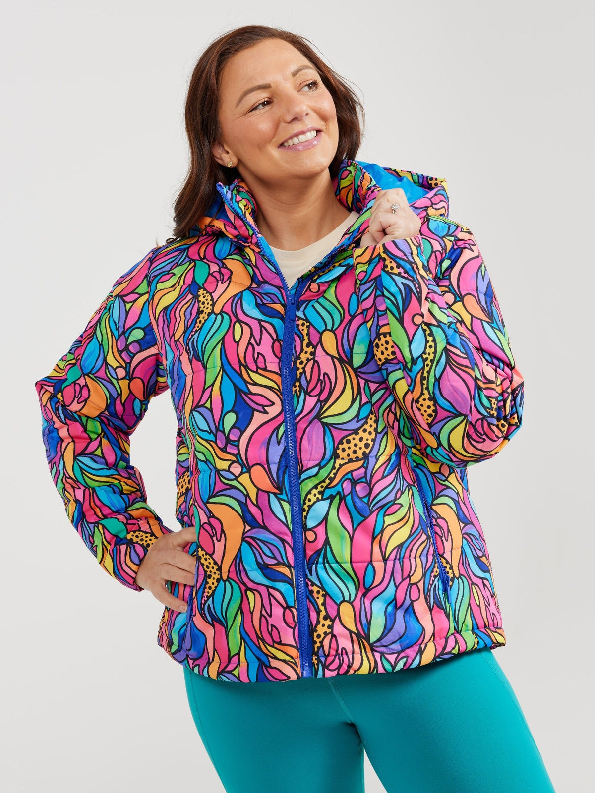 Amazon Kaleidoscope Hooded Puffer Jacket