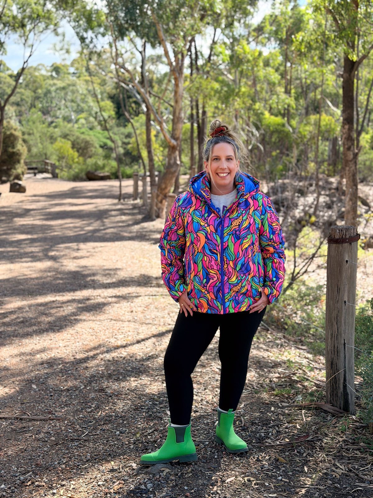 Amazon Kaleidoscope Hooded Puffer Jacket - waterproof puffer jacket for cold weather