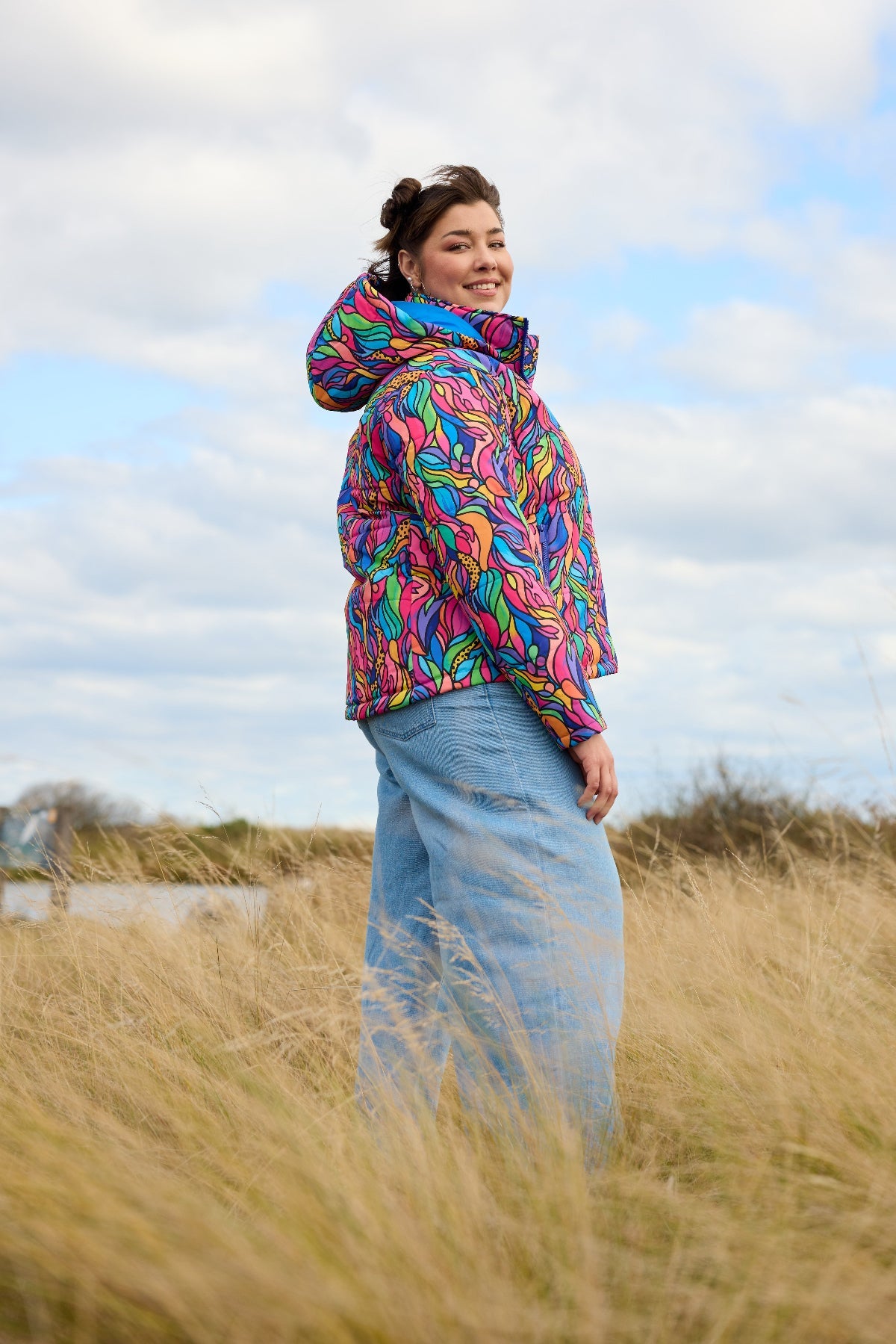 Amazon Kaleidoscope Hooded Puffer Jacket