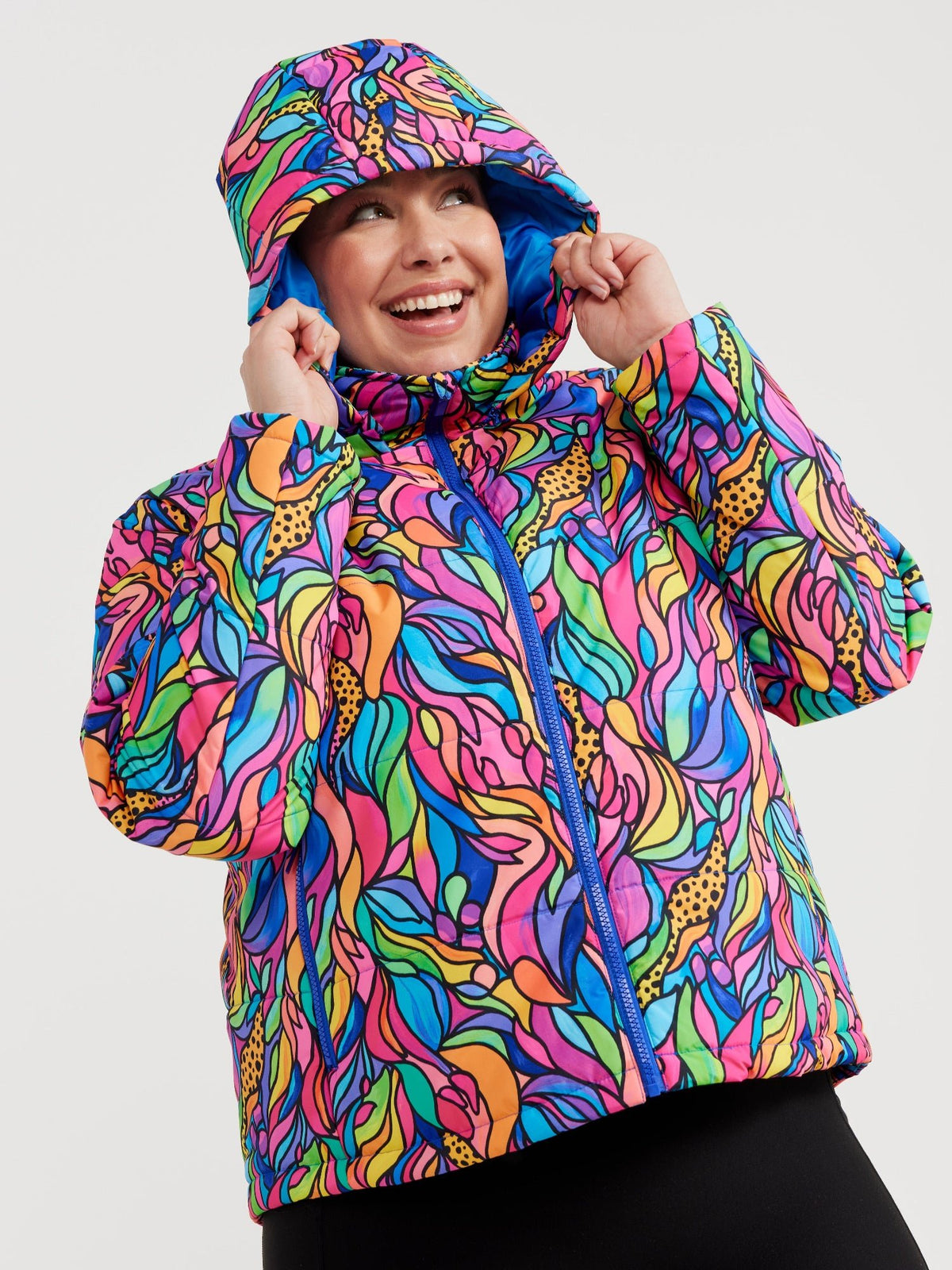 Amazon Kaleidoscope Hooded Puffer Jacket