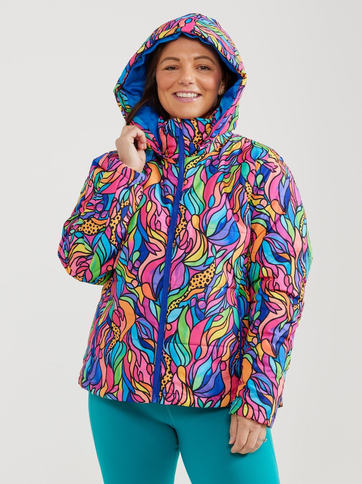 Amazon Kaleidoscope Hooded Puffer Jacket