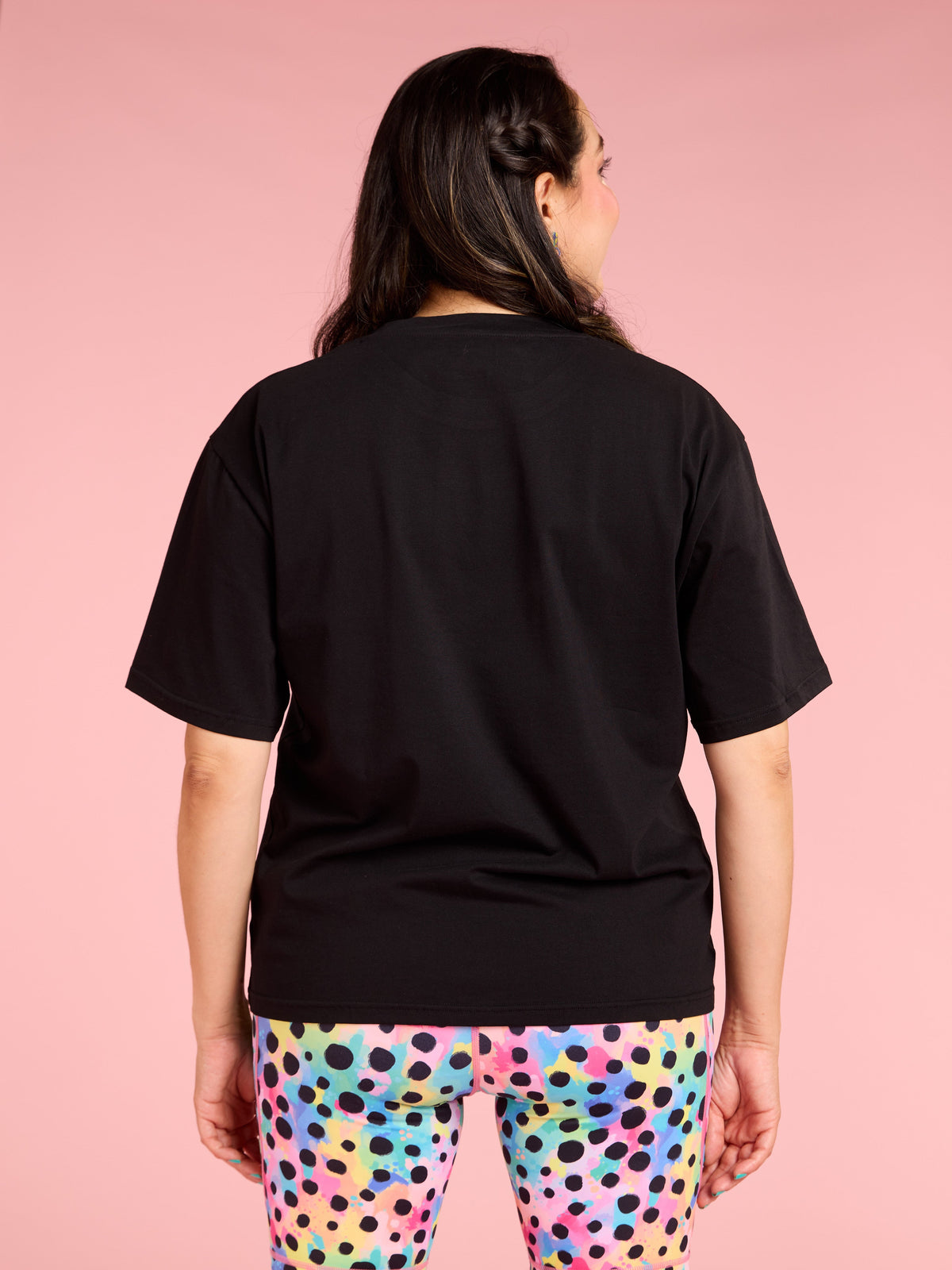 Black BoxFit Positivi-Tee - ‘RAINBOW Is The New Black’ - Black Boxy Tee