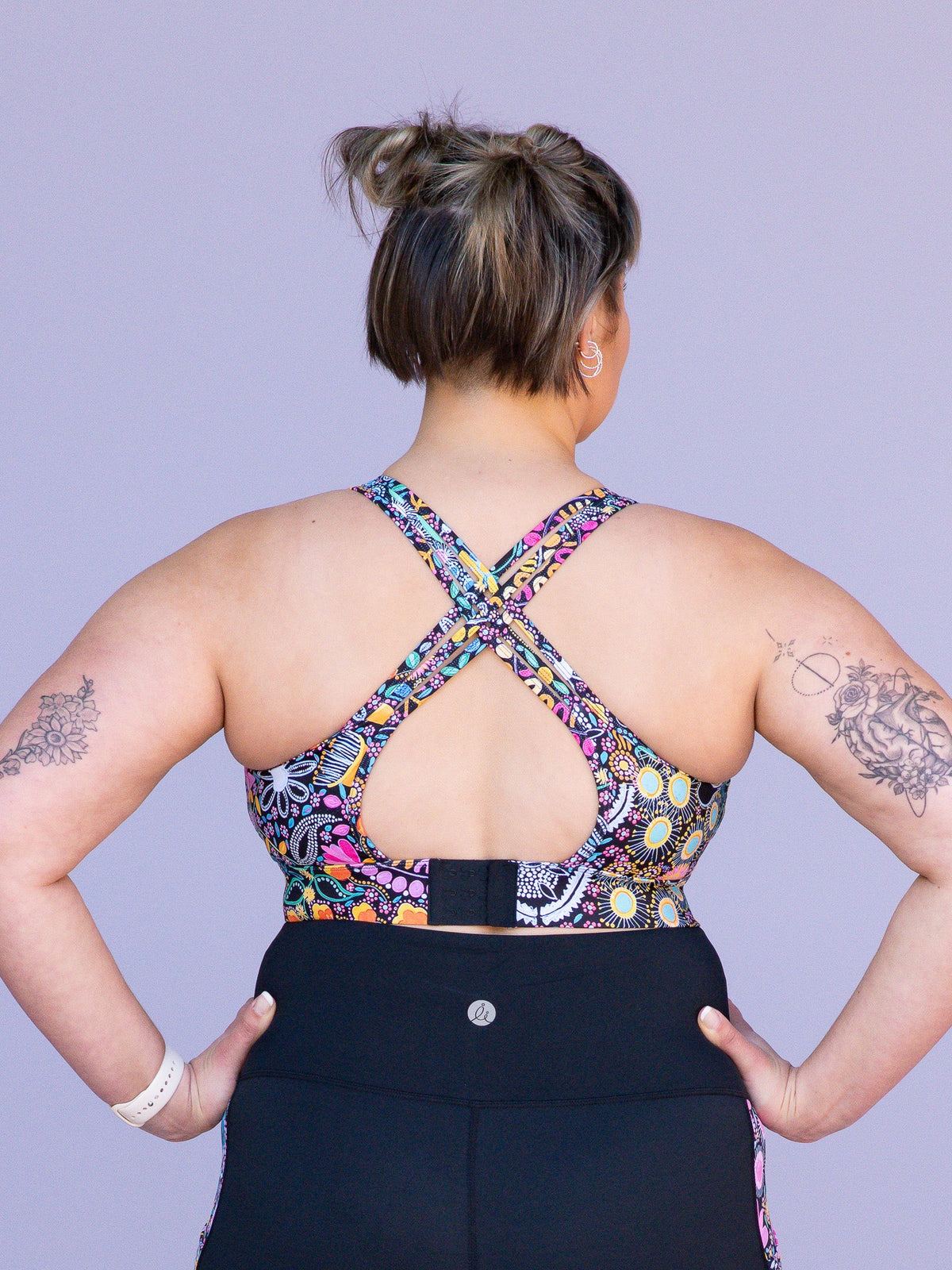 Coastal Wildflowers Be Free Hooked Sports Bra