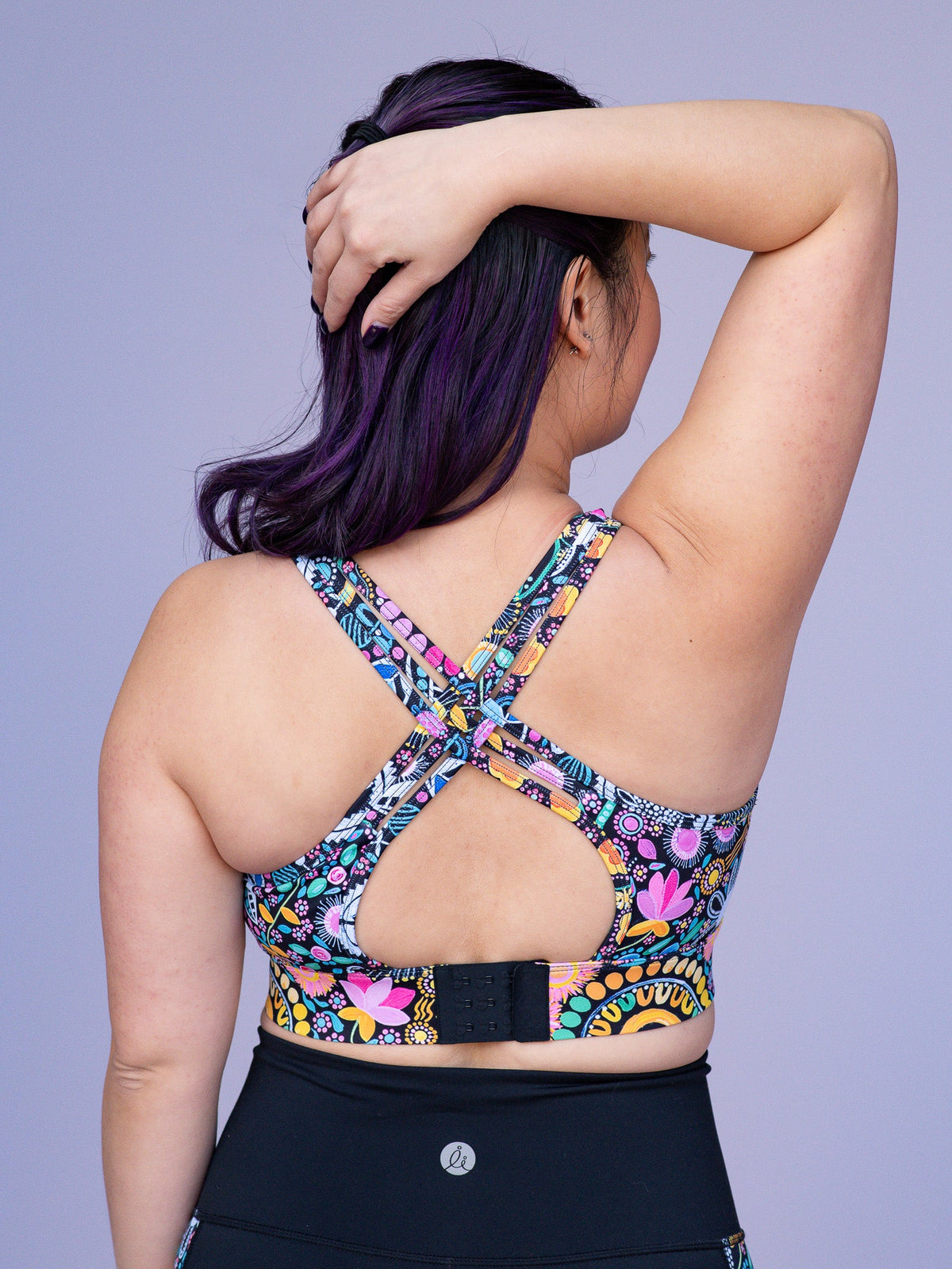 Coastal Wildflowers Be Free Hooked Sports Bra