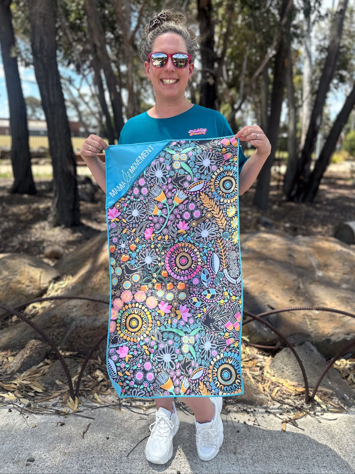 Coastal Wildflowers Gym Towel With Pocket