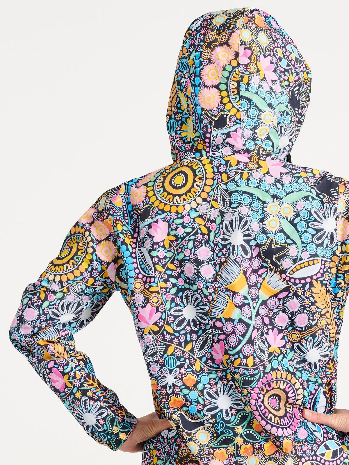 Coastal Wildflowers Longline Raincoat