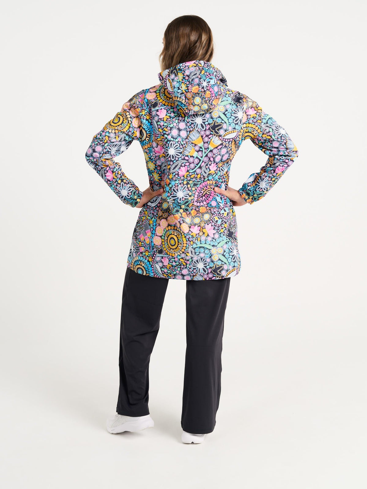 Coastal Wildflowers Longline Raincoat