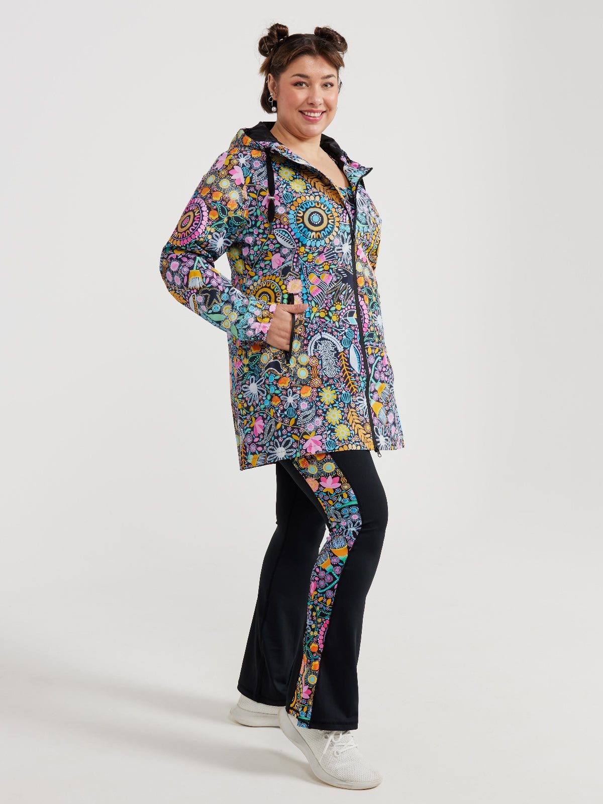 Coastal Wildflowers Longline Raincoat (PREORDER)